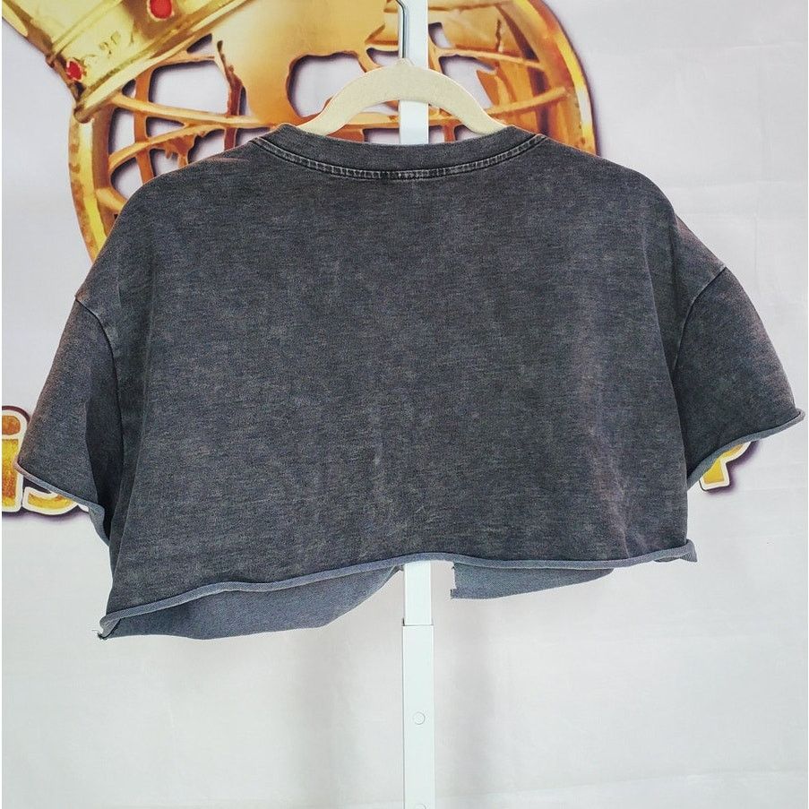 Shein Shein Black Gray Safety Pin Crop Top Large Size L / US 10 / IT 46 - 2 Thumbnail