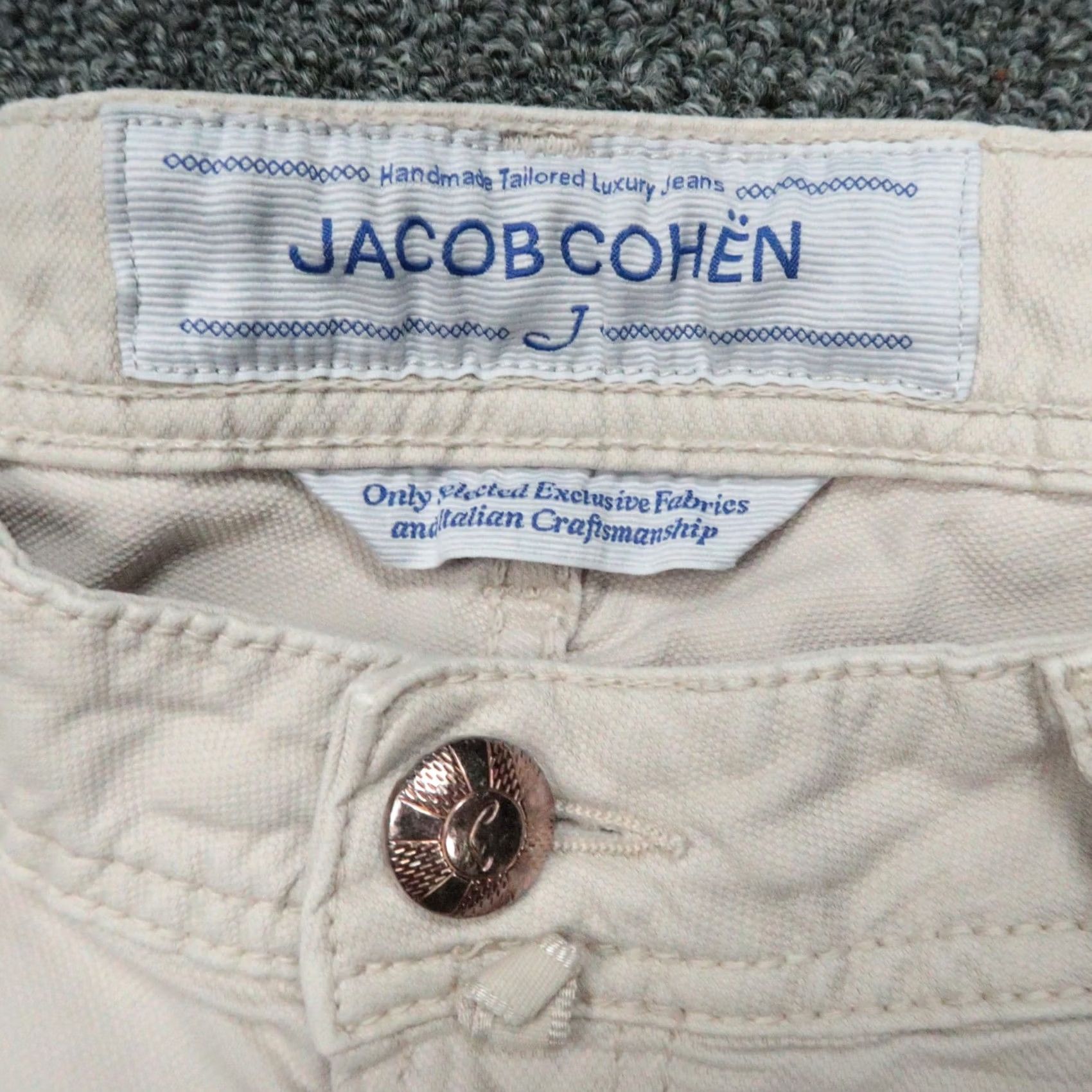 Jacob Cohen Jacob Cohen Jeans Mens 32x28 Stone Cream 5-Pocket Stretch Denim Regular Straight Vintage No N/A Size US 32 / EU 48 - 4 Thumbnail