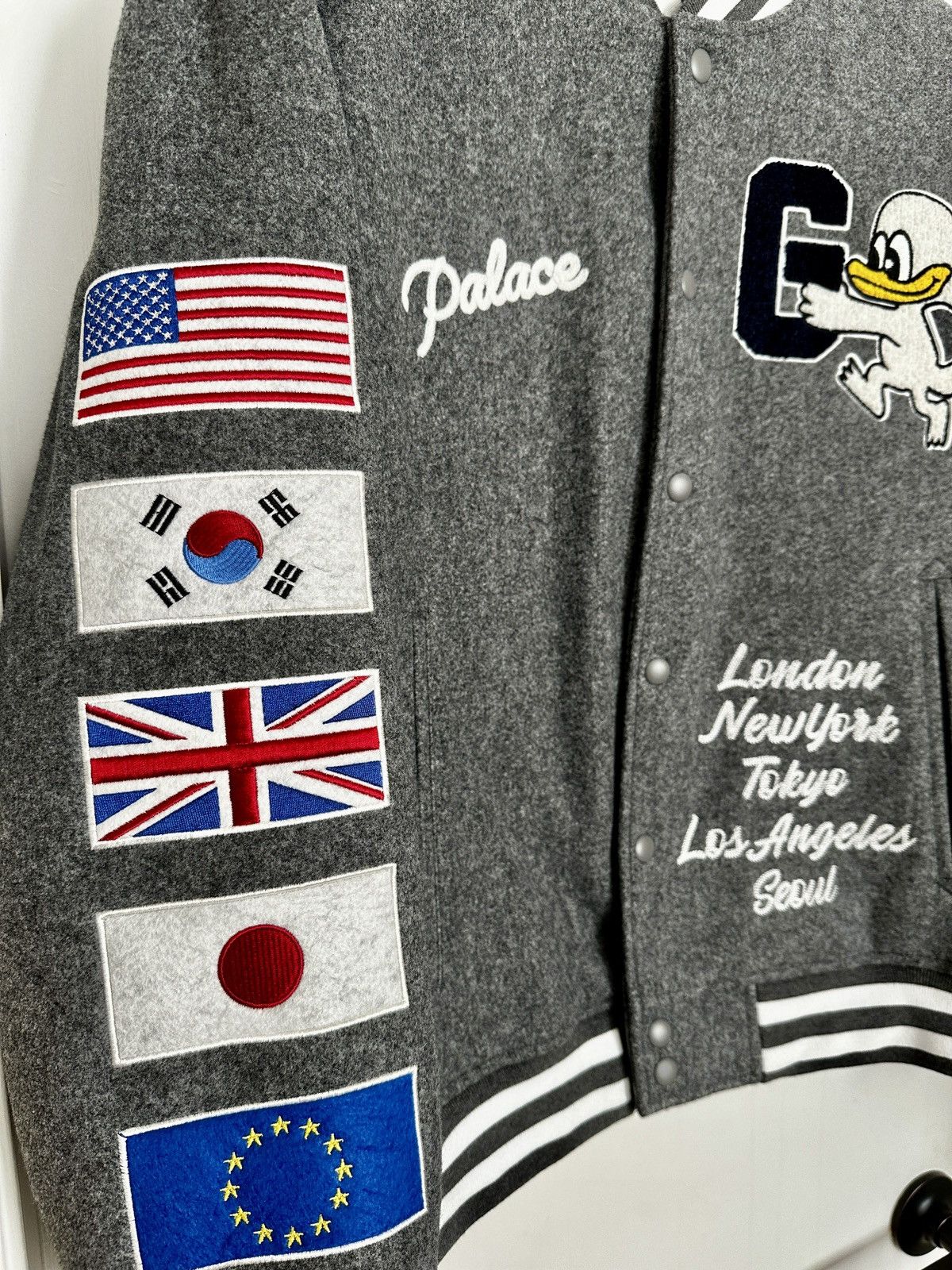 Gap × Palace Palace x Gap Varsity Jacket Grey Size US S / EU 44-46 / 1 - 4 Thumbnail