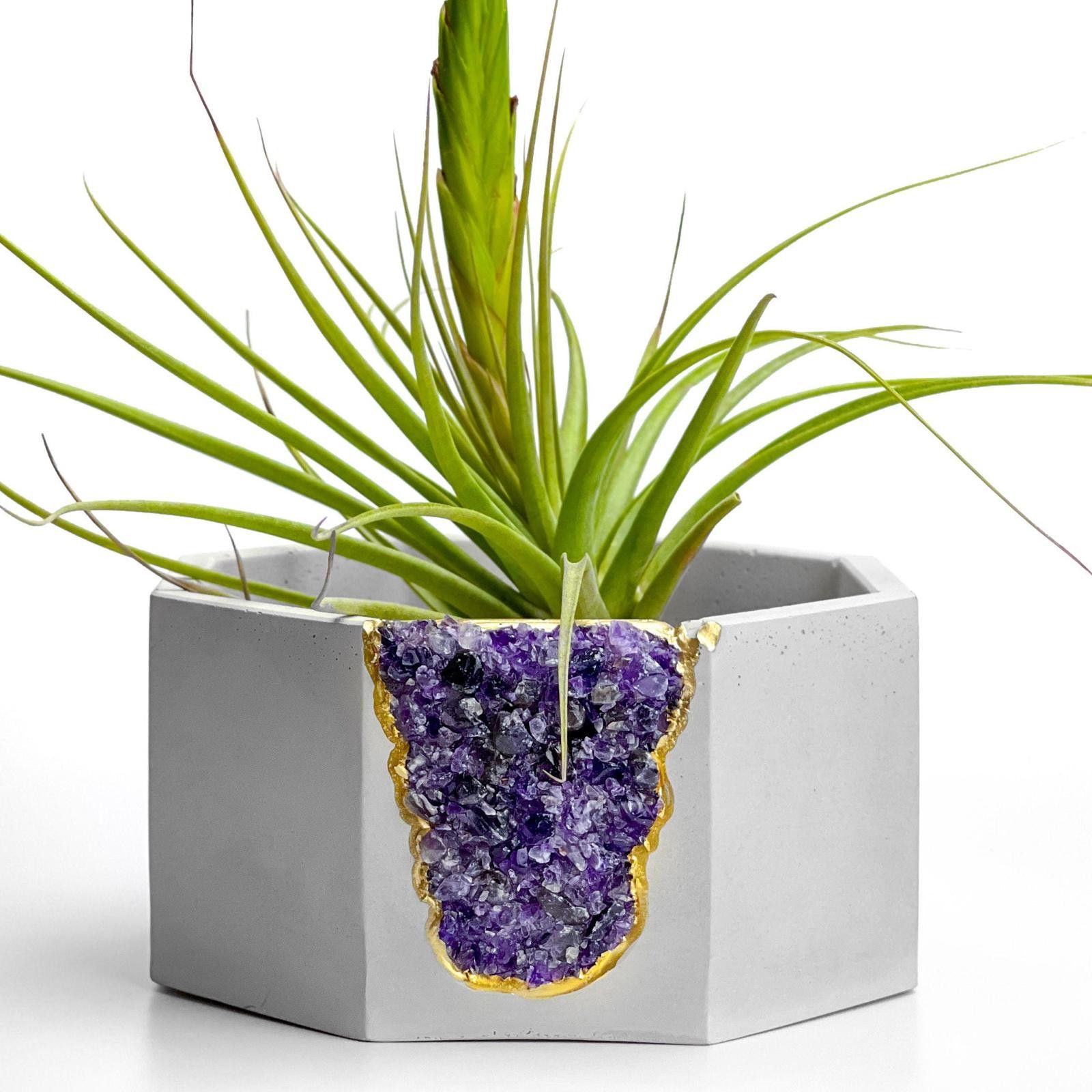 Other Large Geode Planter | Big Amethyst Crystal Planter Pot gift Size ONE SIZE - 7 Thumbnail