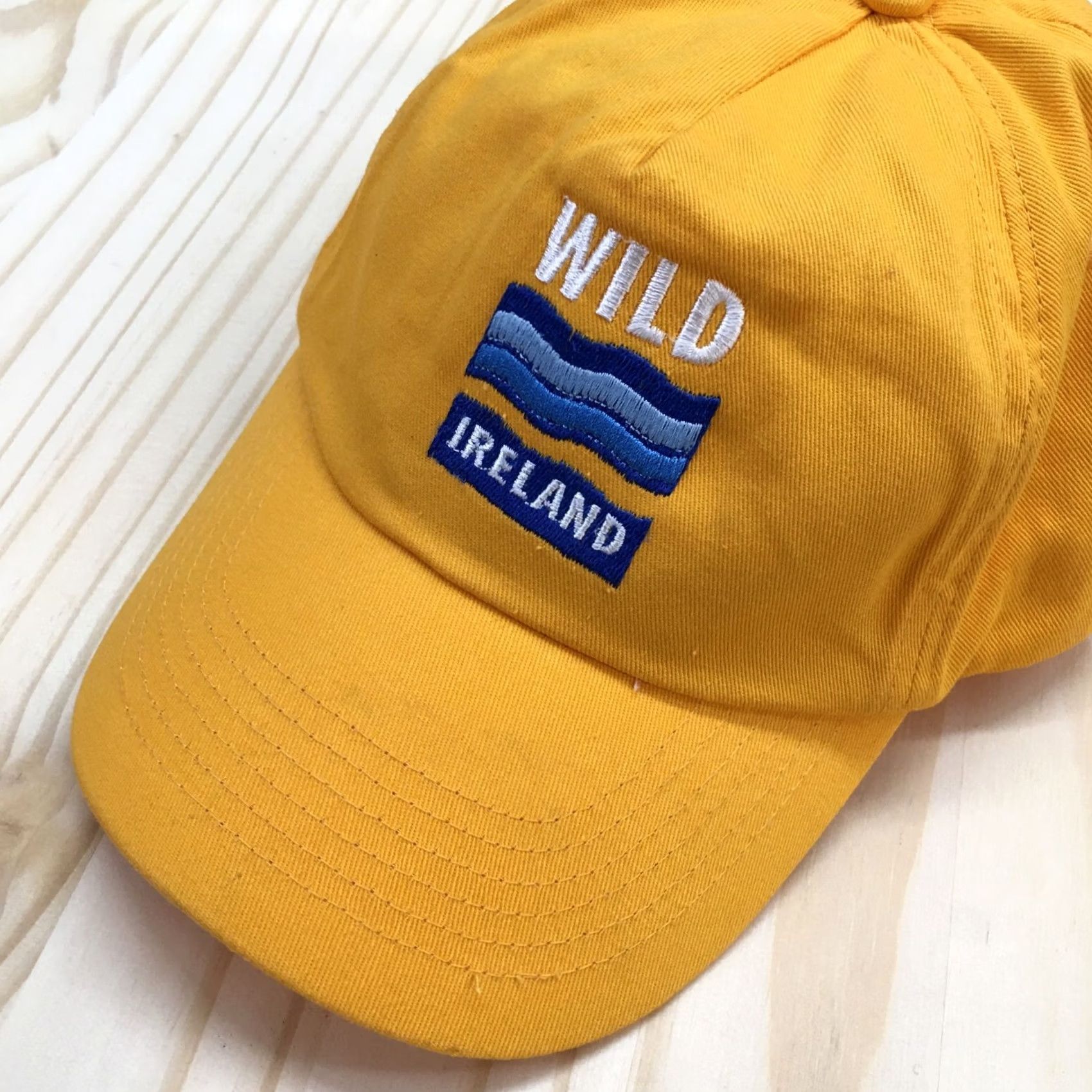 Vintage Wild Ireland Embroidered Baseball Cap Hat Mens Yellow One Size Curve Brim Casual Size ONE SIZE - 4 Thumbnail