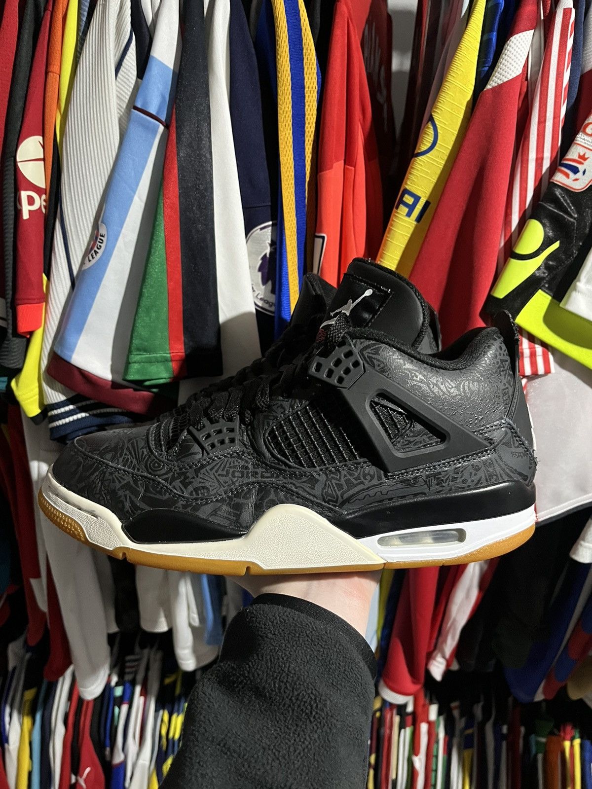 Jordan Brand × NBA Air Jordan 4 Retro SE Laser Black Gum 2018 Size US 10 / EU 43 - 3 Thumbnail
