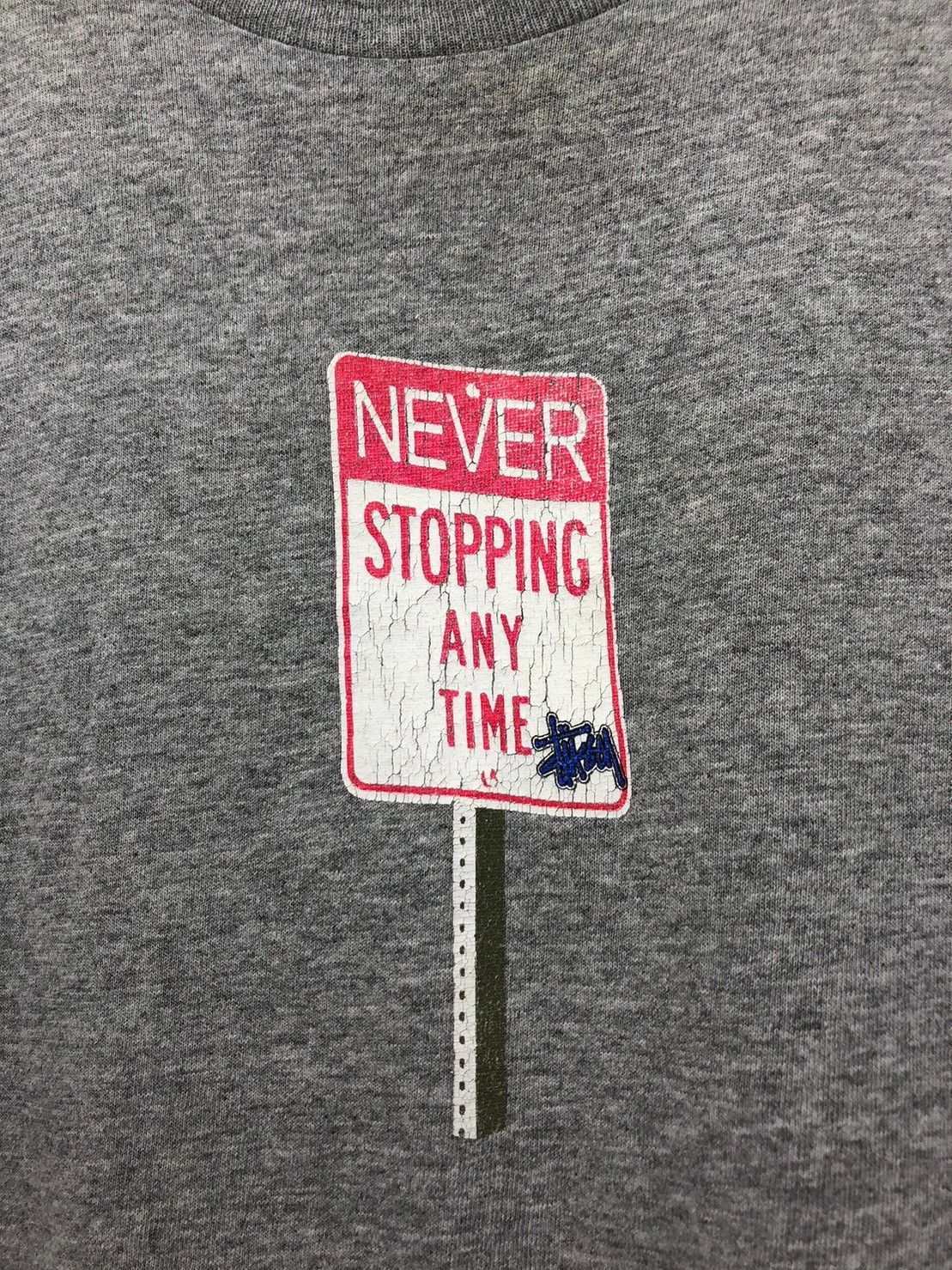 Stussy × Vintage Vintage 90's STUSSY Stopping any time shirt BN Size US L / EU 52-54 / 3 - 3 Thumbnail