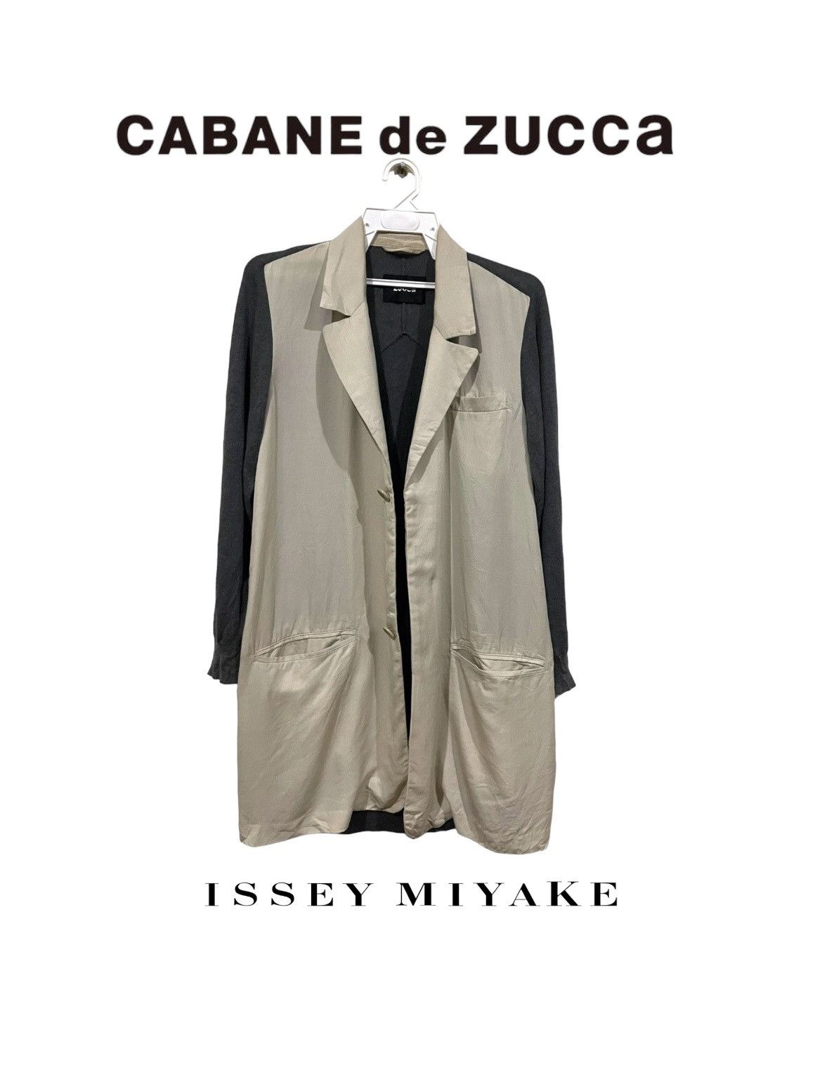 CABANE de ZUCCa Issey Miyake Zucca Double Tone Reflective Collar Jacket Size M / US 6-8 / IT 42-44 - 2 Thumbnail