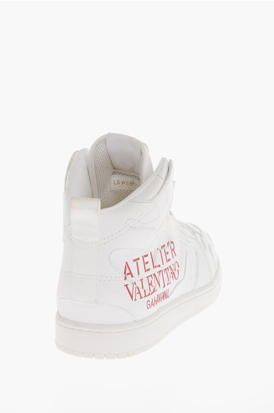 Valentino o1y0525 Logo Hi-Top Sneakers in White Size US 12.5 / EU 45-46 - 2 Thumbnail