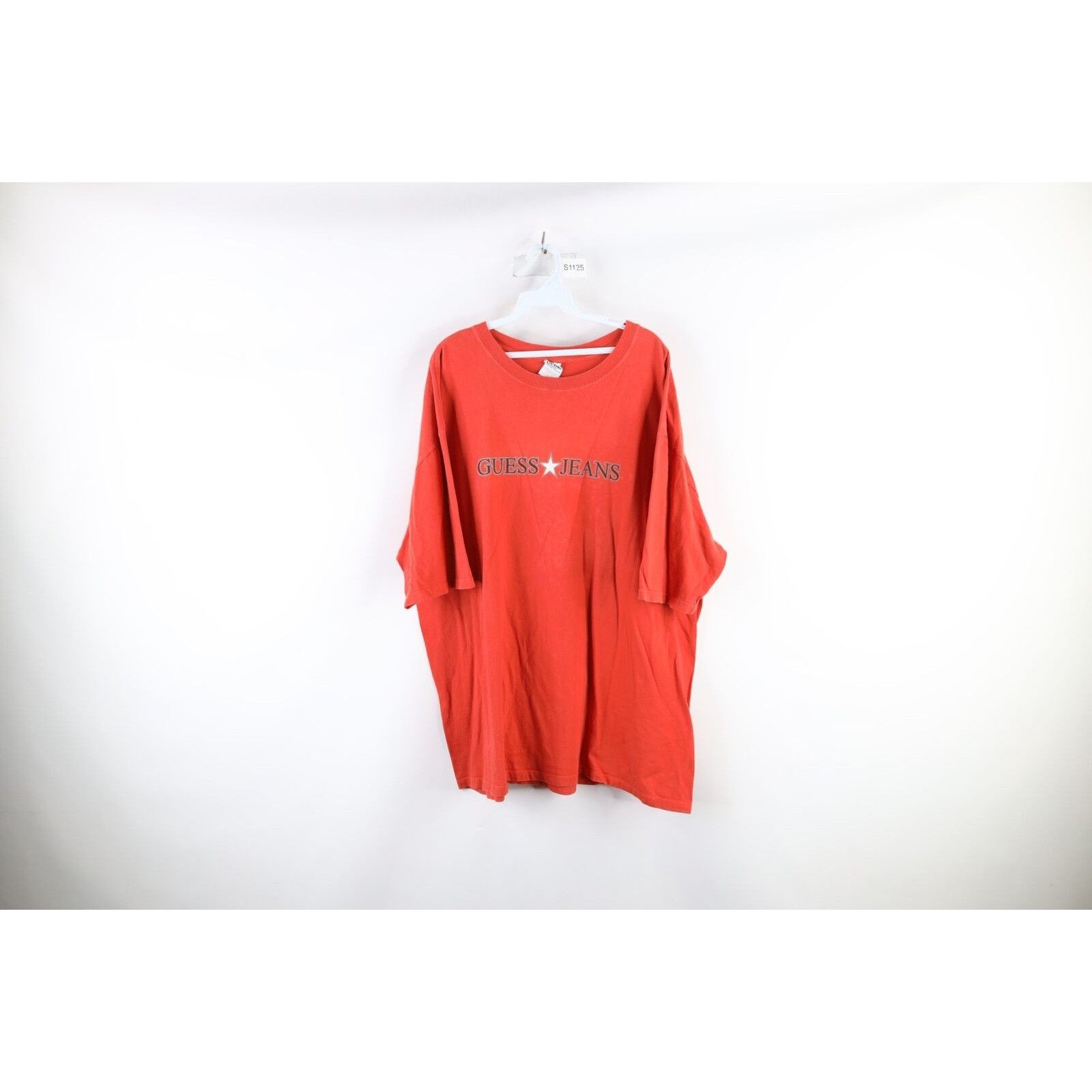 Guess Vintage 90s Guess Center Logo Short Sleeve T-Shirt Size US XXL / EU 58 / 5 - 1 Thumbnail