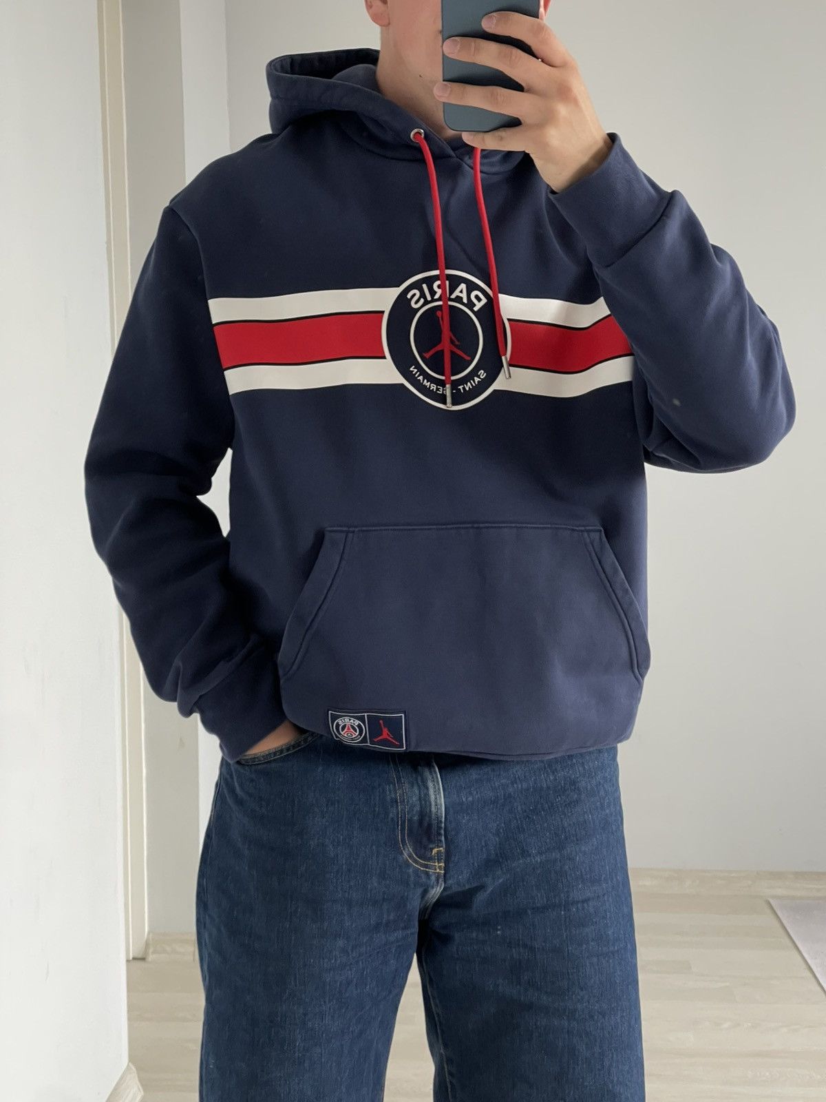 Jordan Brand Jordan x Paris Saint Germain PSG Big Logo Hoodie Jacket Size US L / EU 52-54 / 3 - 6 Thumbnail