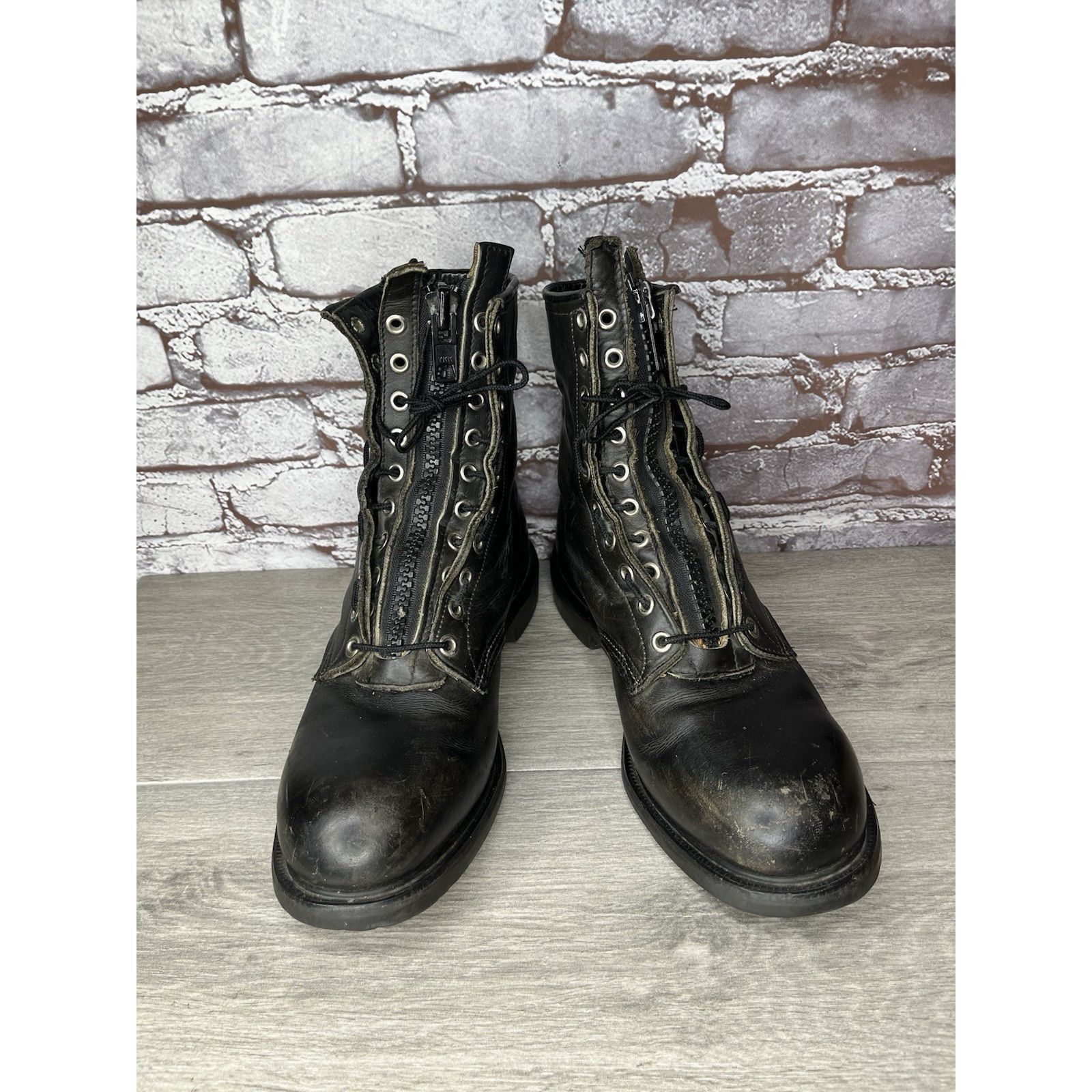 Red Wing RED WING 4473 Vintage USA BLACK LEATHER ENGINEER MILITARY BO Size US 8 / EU 41 - 2 Thumbnail