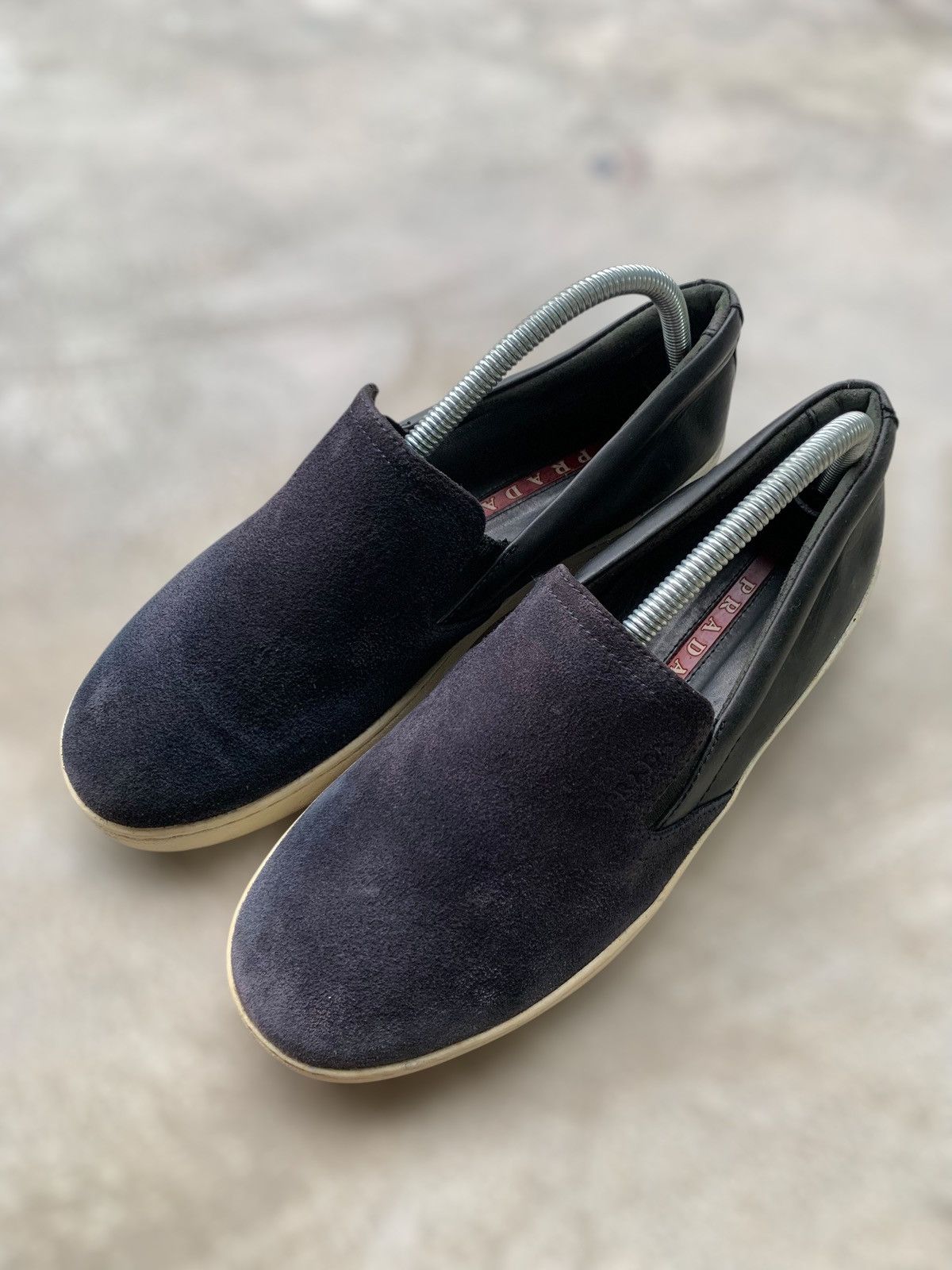 Prada Black Suede Prada Slip On Sneakers Size US 6 / EU 39 - 7 Thumbnail