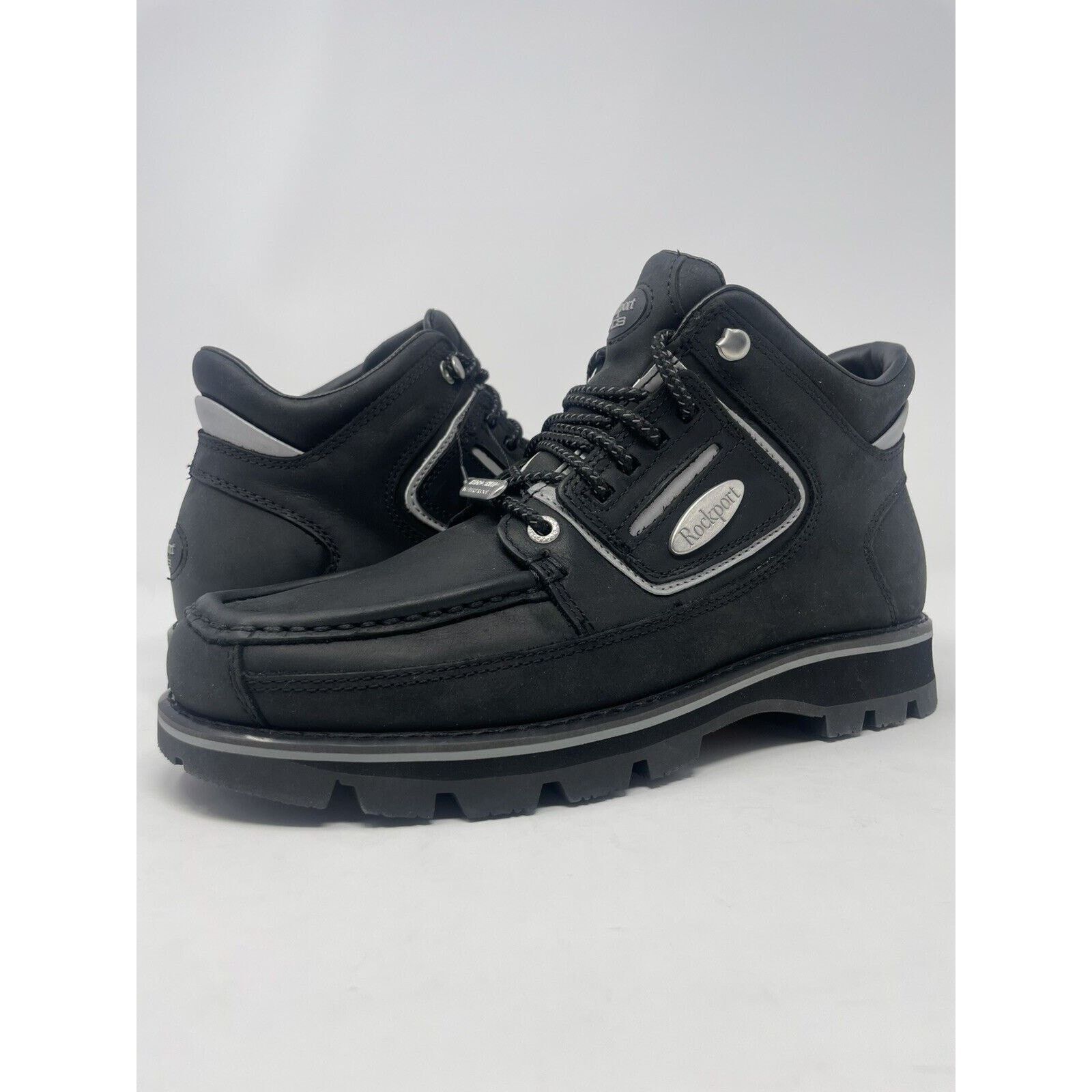 Rockport Mens ROCKPORT UMBWE II MWEKA Black Leather WATERPROOF BOOTS Size US 7 / EU 40 - 2 Thumbnail