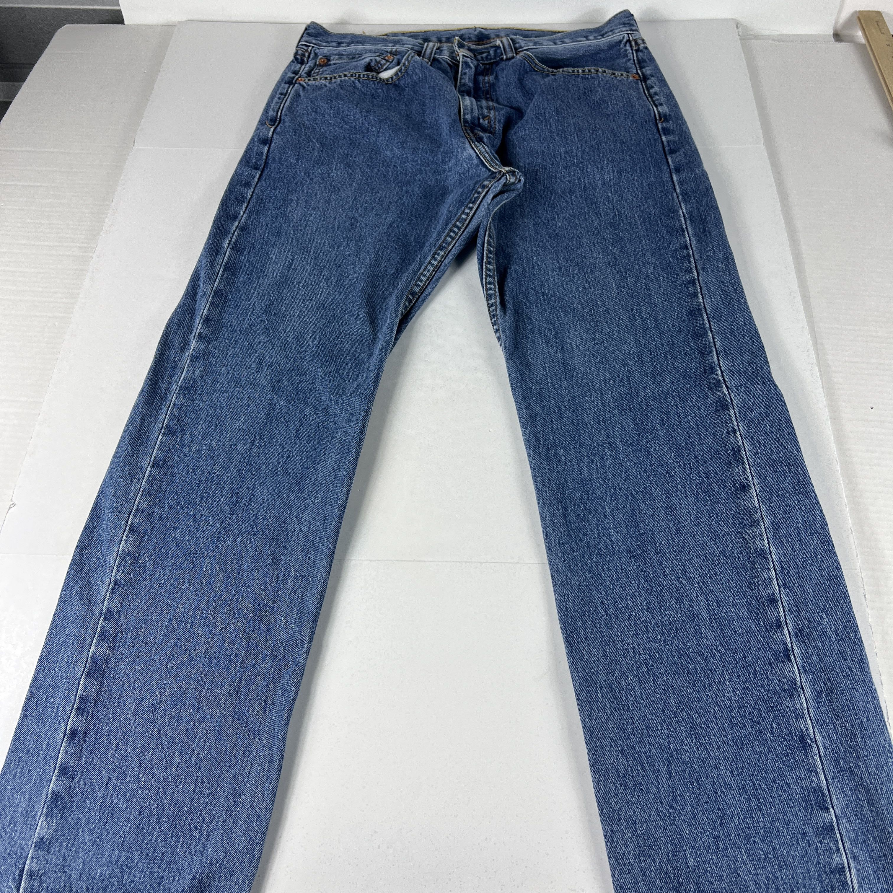 Levi's Levi's Jeans 505 Straight Leg Blue Faded Denim Size US 34 / EU 50 - 1 Thumbnail