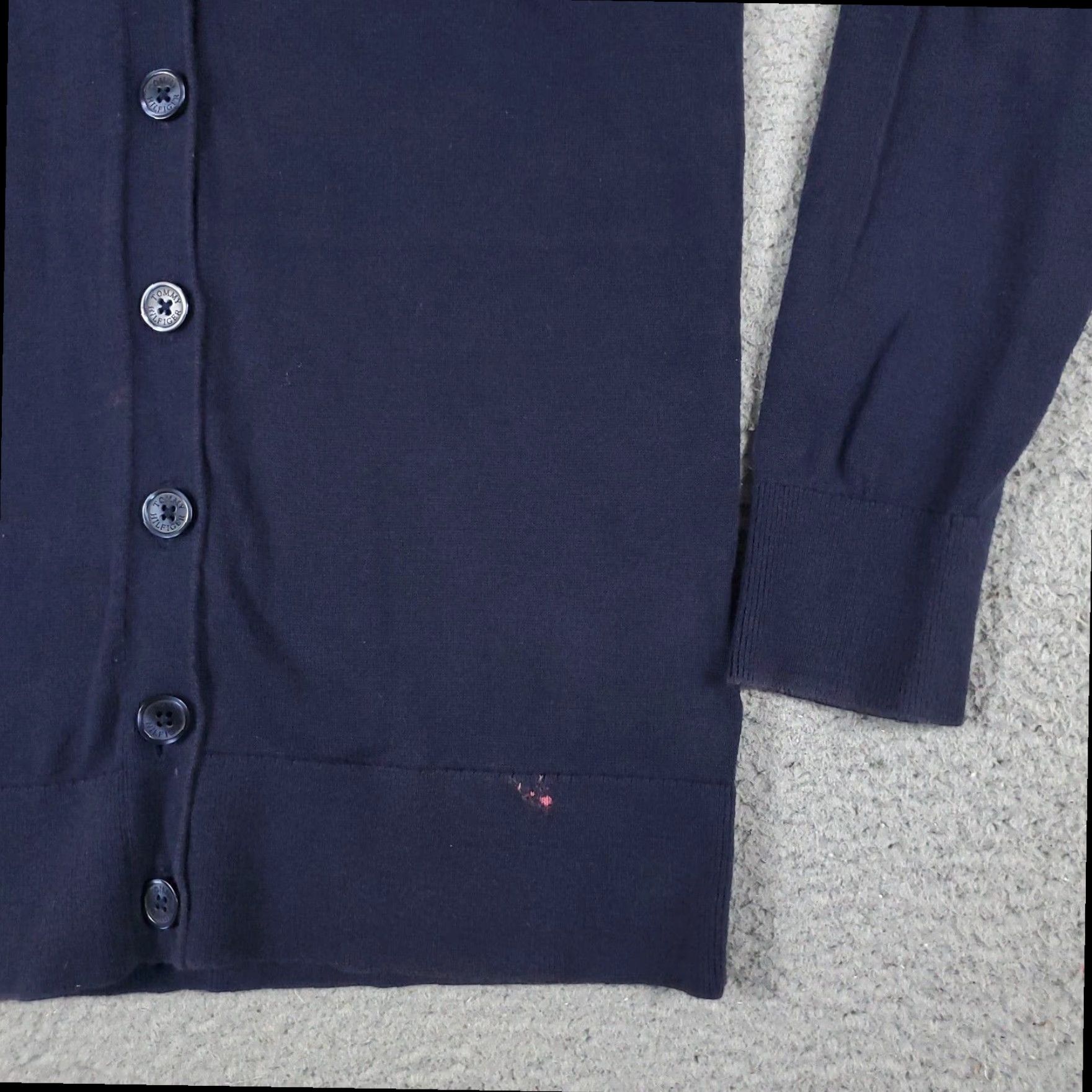 Tommy Hilfiger Tommy Hilfiger Blue Cardigan Sweater Womens XS Cotton Button Up V-Neck Size XS / US 0-2 / IT 36-38 - 5 Thumbnail