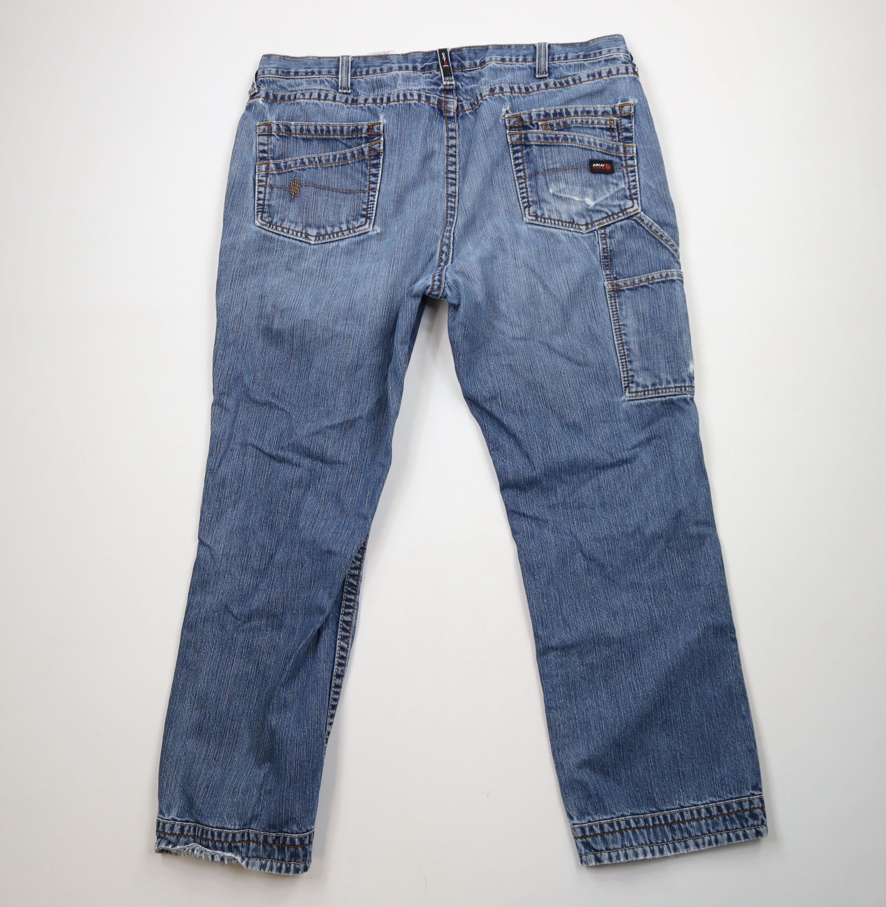 Ariat × Vintage Ariat FR Fire Resistant Low Rise M4 Boot Leg Jeans Blue Size US 42 / EU 58 - 10 Thumbnail