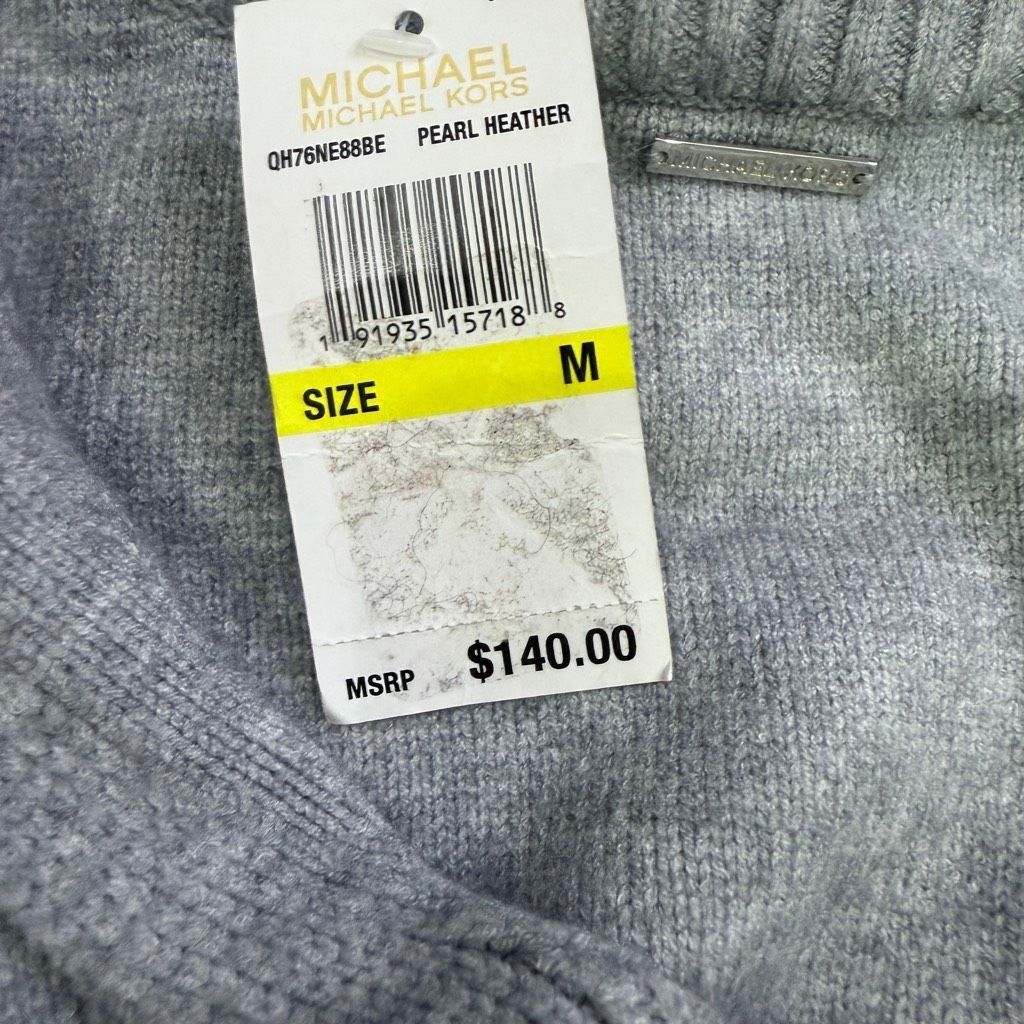 Michael Kors Michael Kors Chain-Neck Sleeveless Sweater Tunic Pearl Heather Gray NWT Size M Soft Knit Top MSRP $140 Size M / US 6-8 / IT 42-44 - 5 Thumbnail