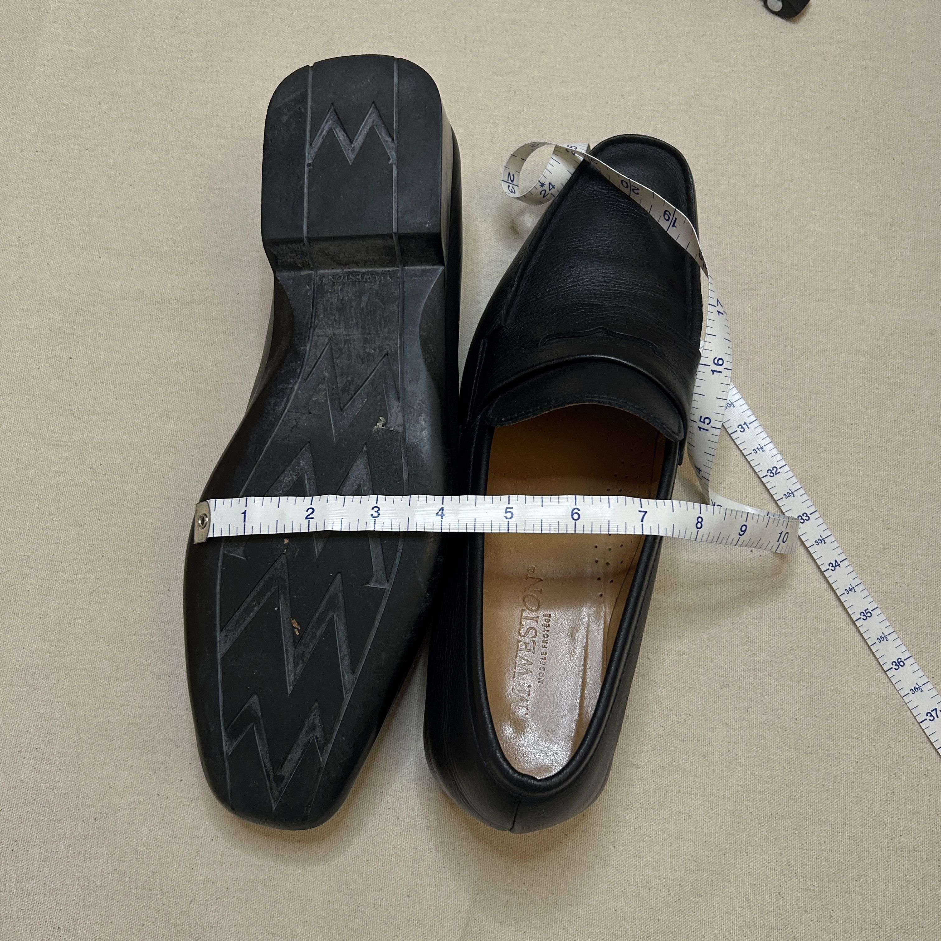 J.M. Weston 180 Black Leather Penny Loafers, Men's (Size 11) — image 6 of 6
