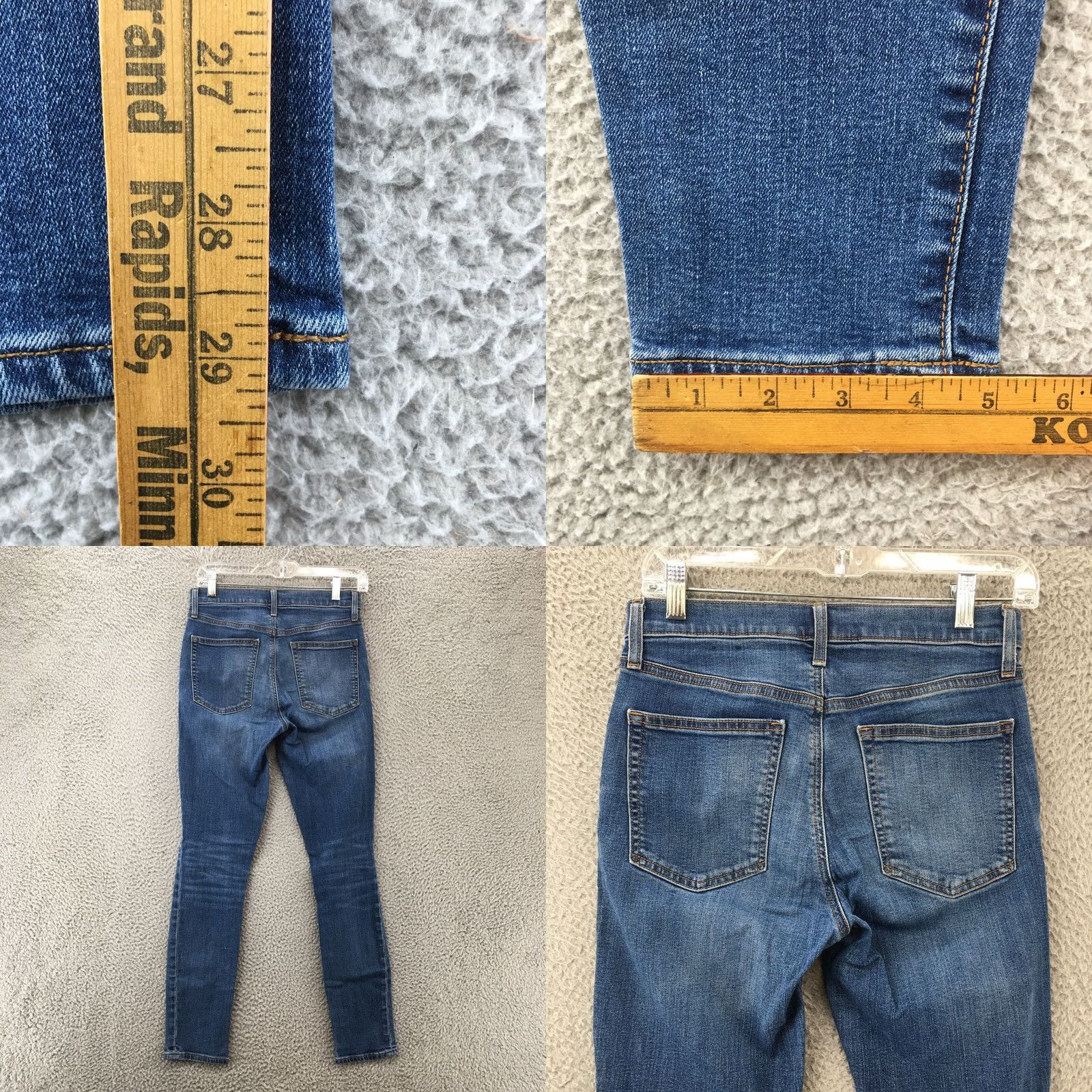 Gap GAP True Skinny Jeans Womens 27 Blue Dark Denim Mid Rise Zip Fly Jeans Size 27" / US 4 / IT 40 - 8 Thumbnail