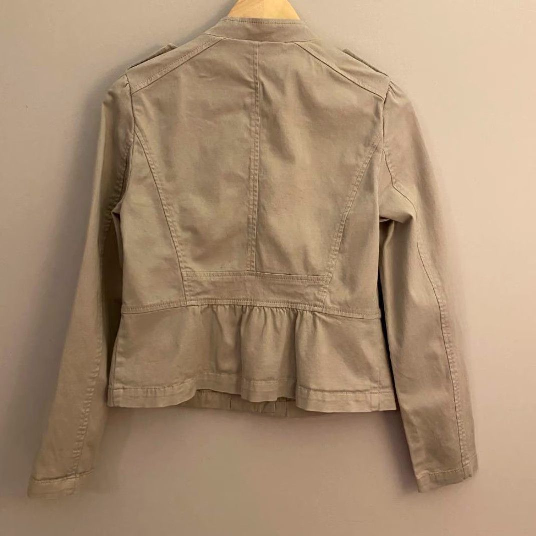 LOFT Womens Lightweight Gray Stretch Jacket S Small