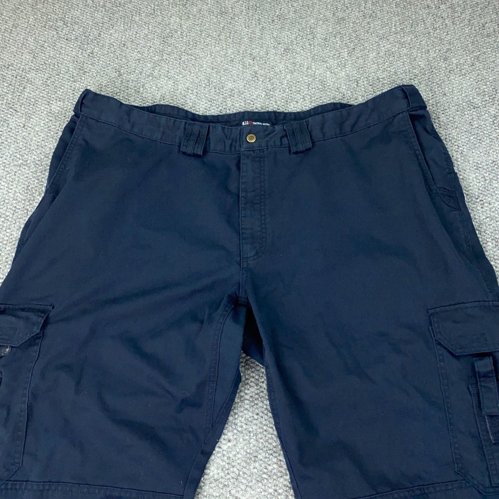 Vintage 5.11 Tactical Pants Mens Cargo Casual Workwear Canvas Blue 32x28 Inseam 28 Zip Front Flat Front Relaxed Regular Style 74310 Size US 32 / EU 48 - 2 Thumbnail