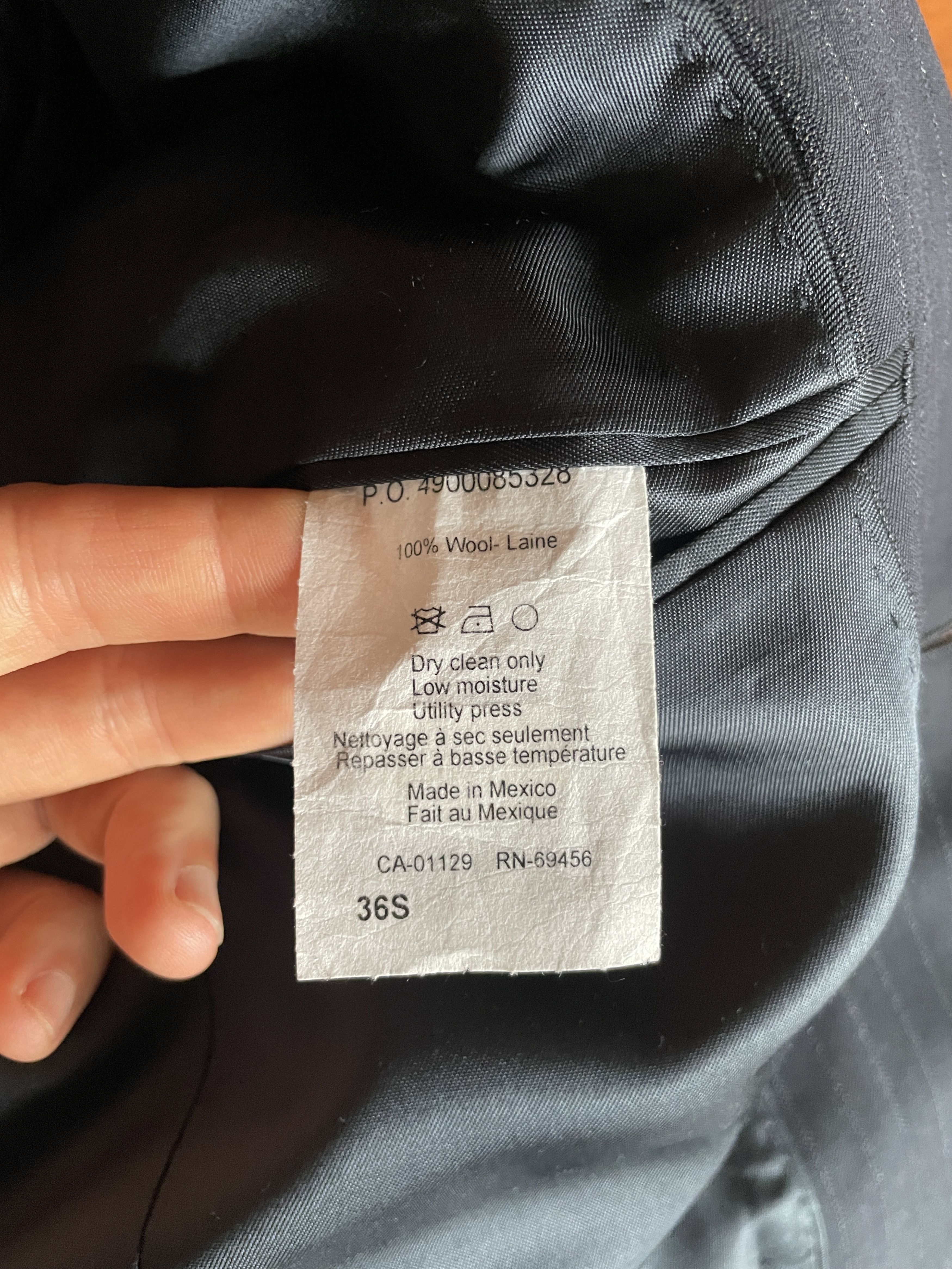 Calvin Klein Navy Stripped CK blazer Size 36S - 2 Thumbnail