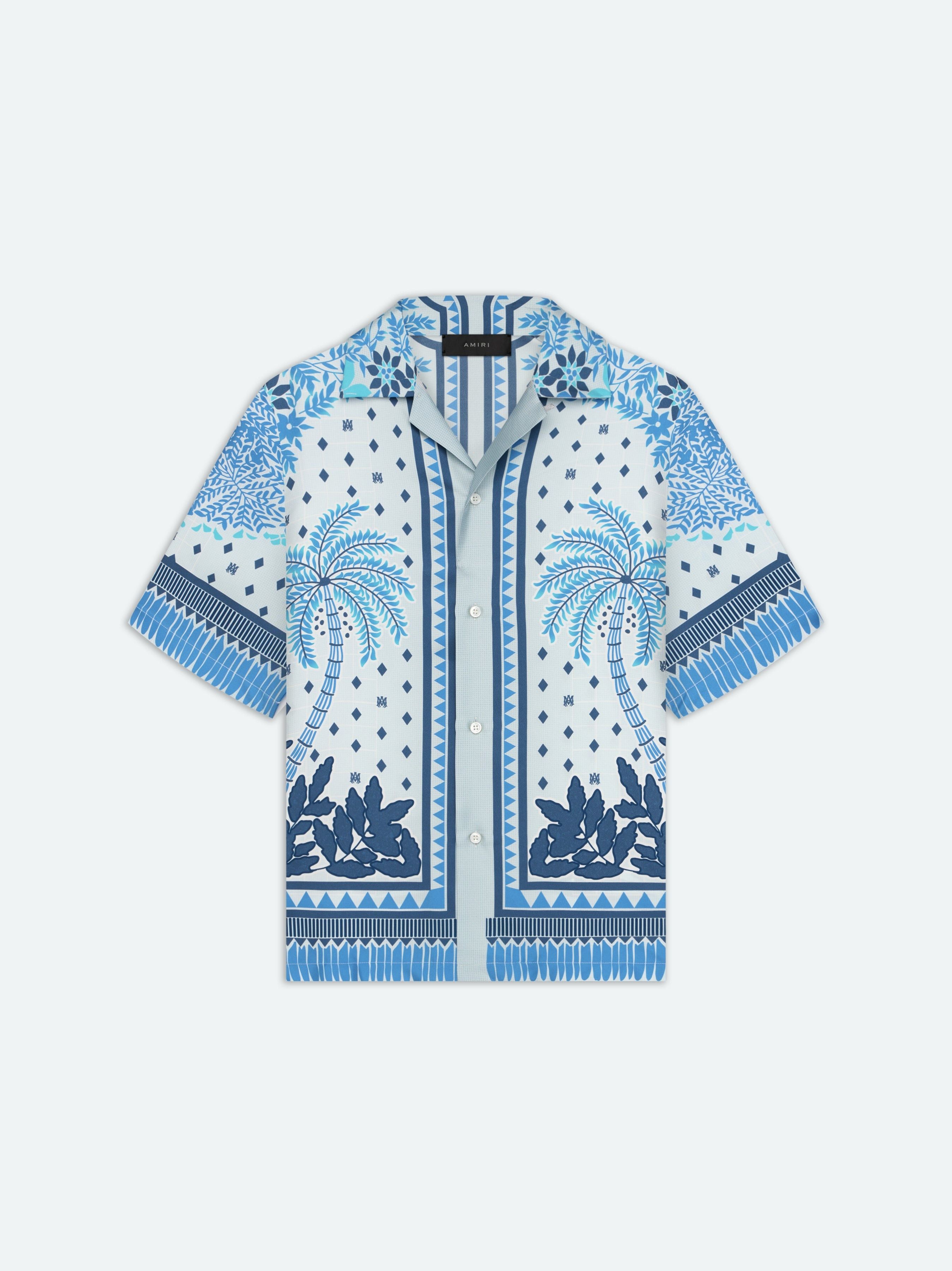 Amiri o1s1wg110425 Palm Tree Bowling Shirt in Multicolor Size US M / EU 48-50 / 2 - 1 Thumbnail