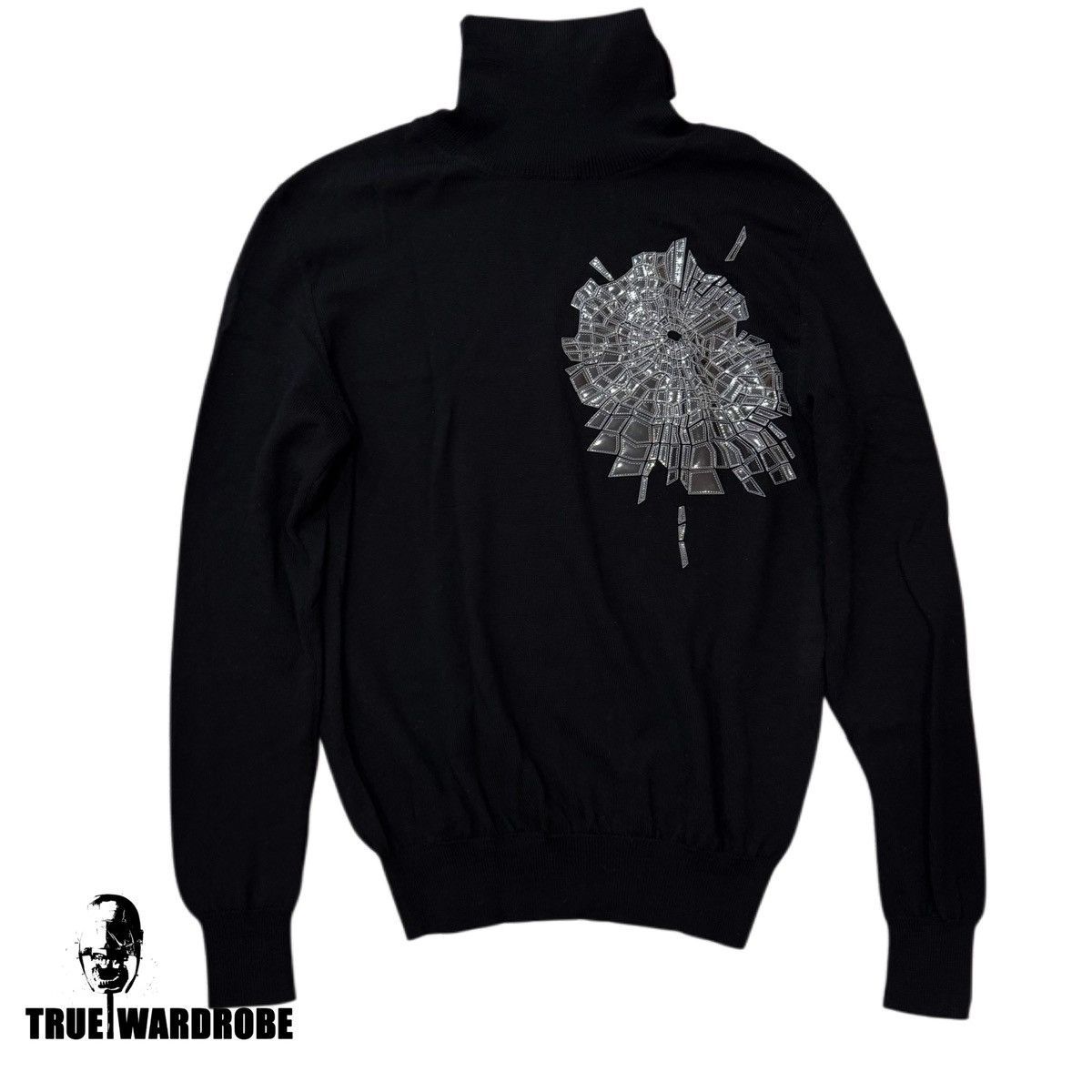 Dior AW08 Dior Homme Broken Heart Black Turtleneck Sweater By KVA Size US S / EU 44-46 / 1 - 1 Thumbnail