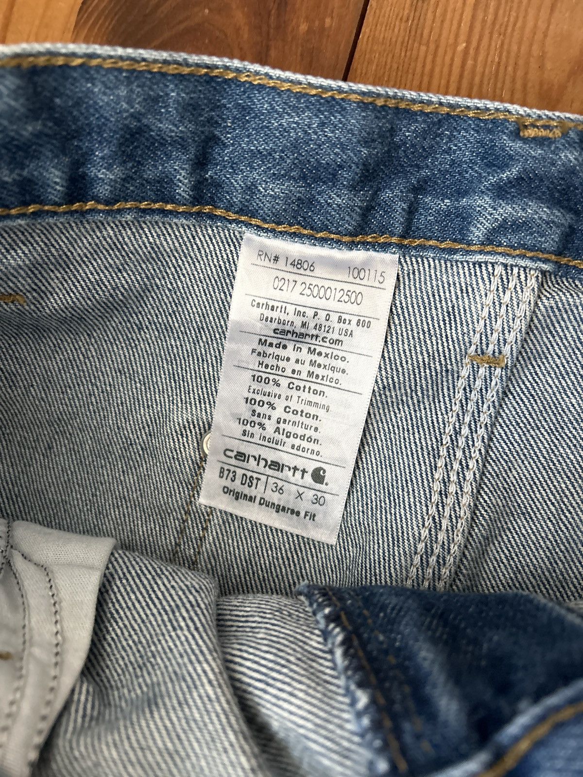 Carhartt × Vintage Vintage Carhartt Blue Denim Double Knee Carpenter Jeans Size US 34 / EU 50 - 3 Thumbnail