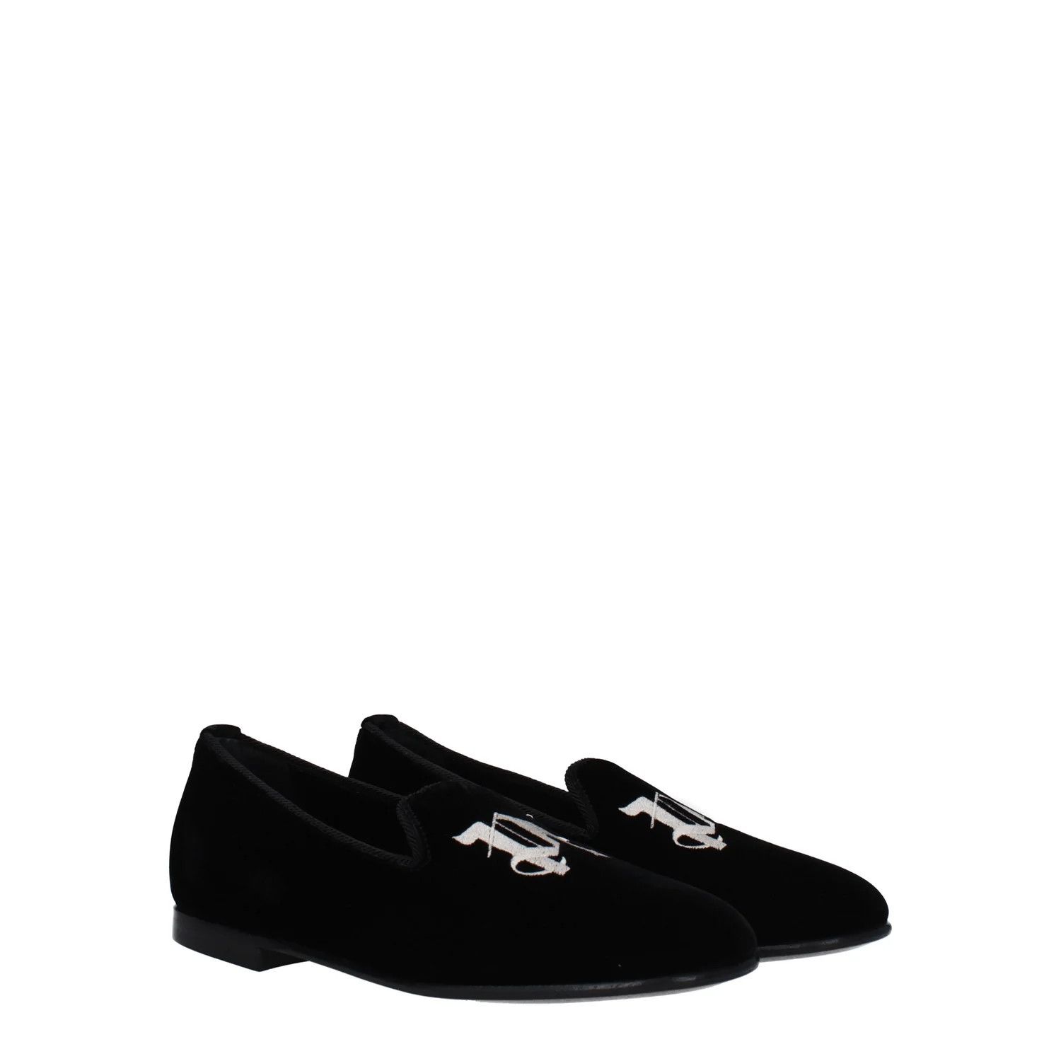 Palm Angels ob1o1e1124 Velvet Loafers in Black Size US 7 / IT 37 - 2 Thumbnail