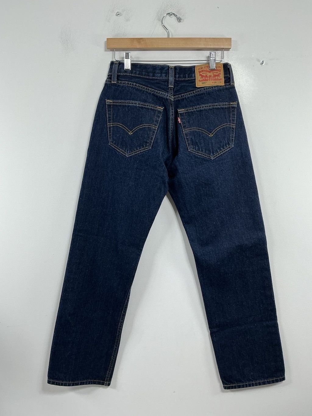 Levi's Men's Excellent Levi Straus Blue Jeans 505 Dk Blue 29x30 Size US 29 - 2 Thumbnail