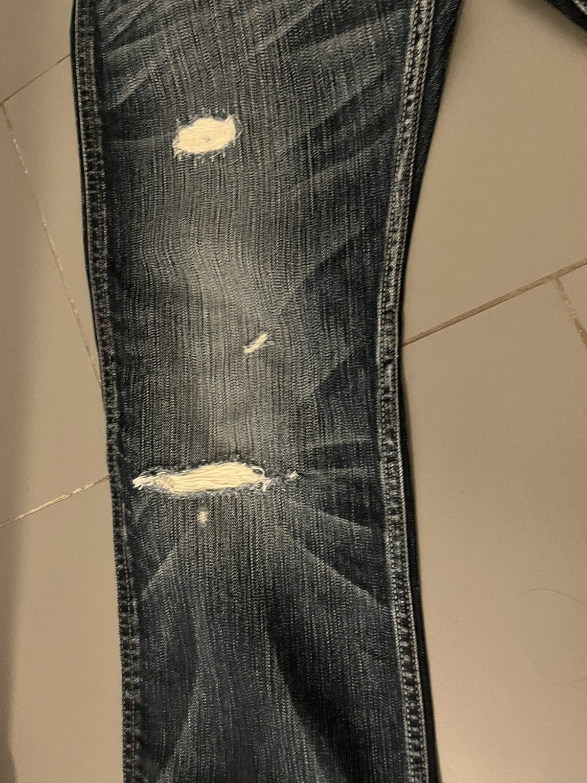 Japanese Brand vintage faded japanese denim distressed and repaired jeans Size US 30 / EU 46 - 7 Thumbnail
