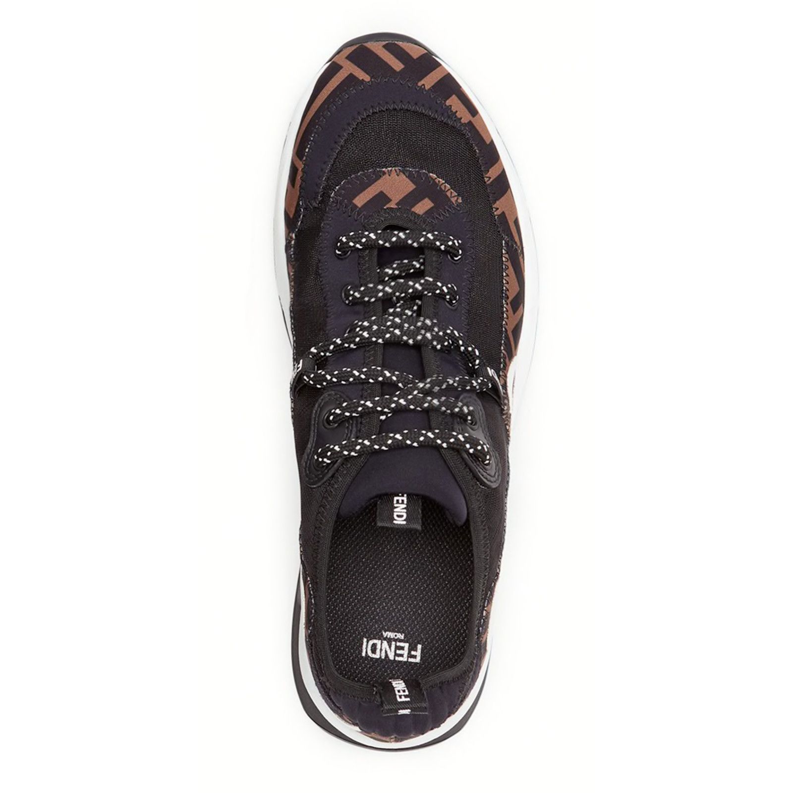 Fendi Fendi Logo Black Brown White Low Top Trainer Sneaker 36.5 Size US 6.5 / IT 36.5 - 6 Thumbnail