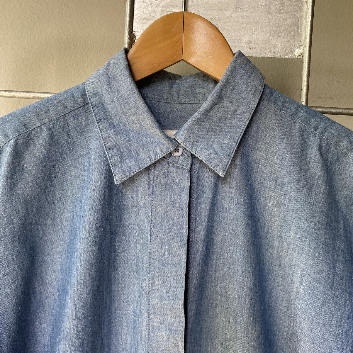 Norma Kamali NORMA KAMALI Light Blue Oversized Shirt Size XL / US 12-14 / IT 48-50 - 3 Thumbnail