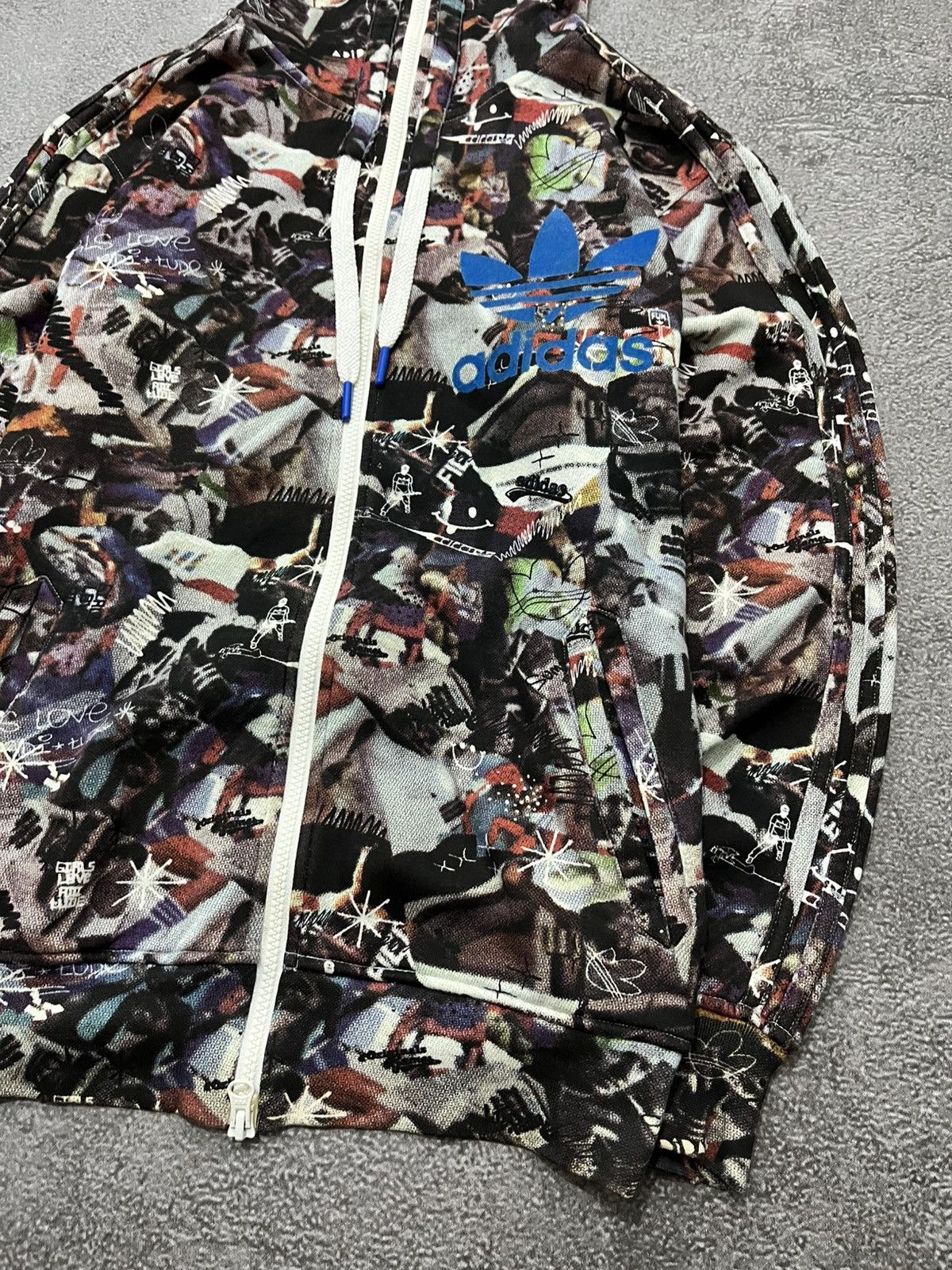 Adidas Rare Adidas Fullprint aop Full Face Zip Hoodie Size US M / EU 48-50 / 2 - 3 Thumbnail
