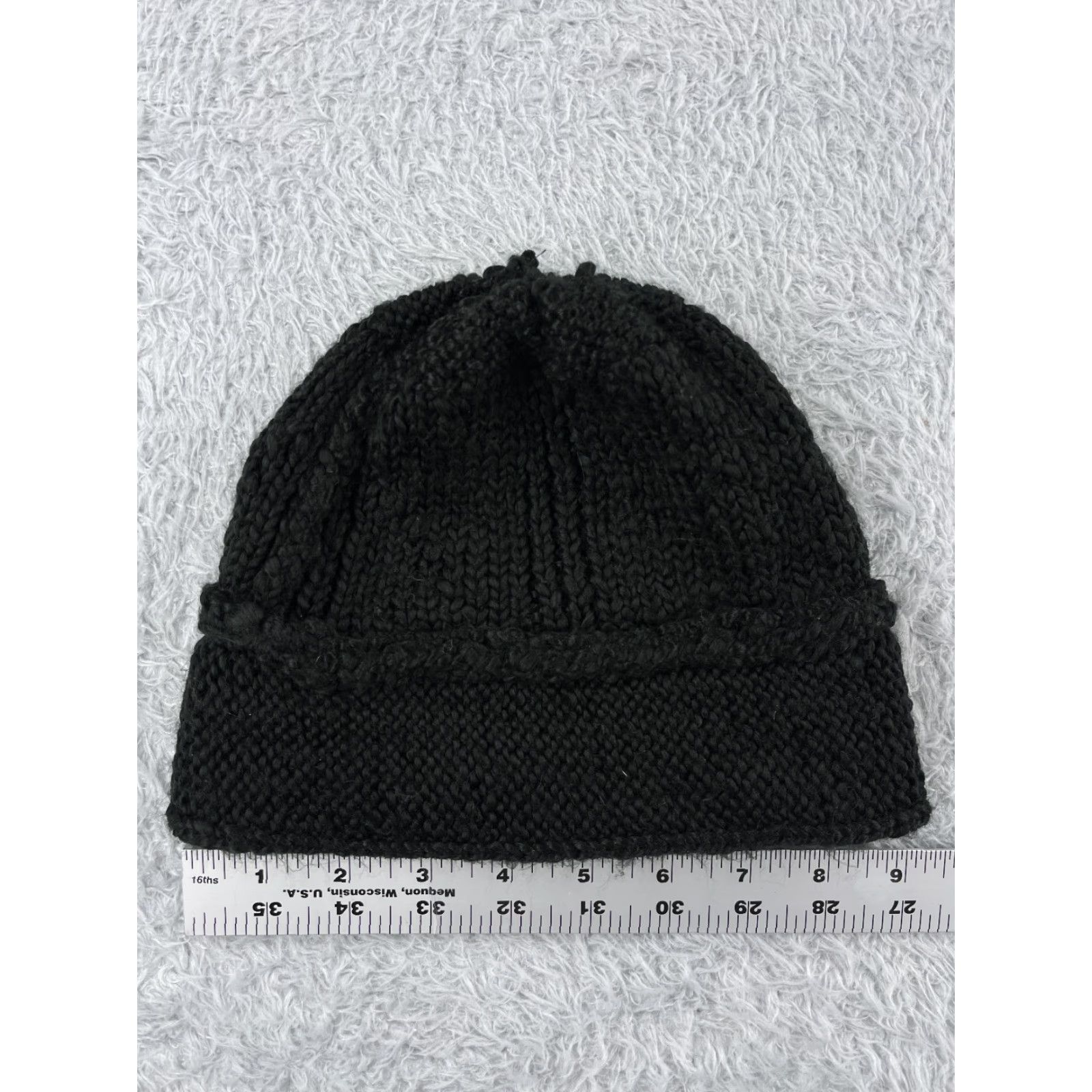 Gap GAP Beanie Hat Womens One Size Black Knit 100% Acrylic Ski Logo Beanie Womens Size ONE SIZE - 4 Thumbnail