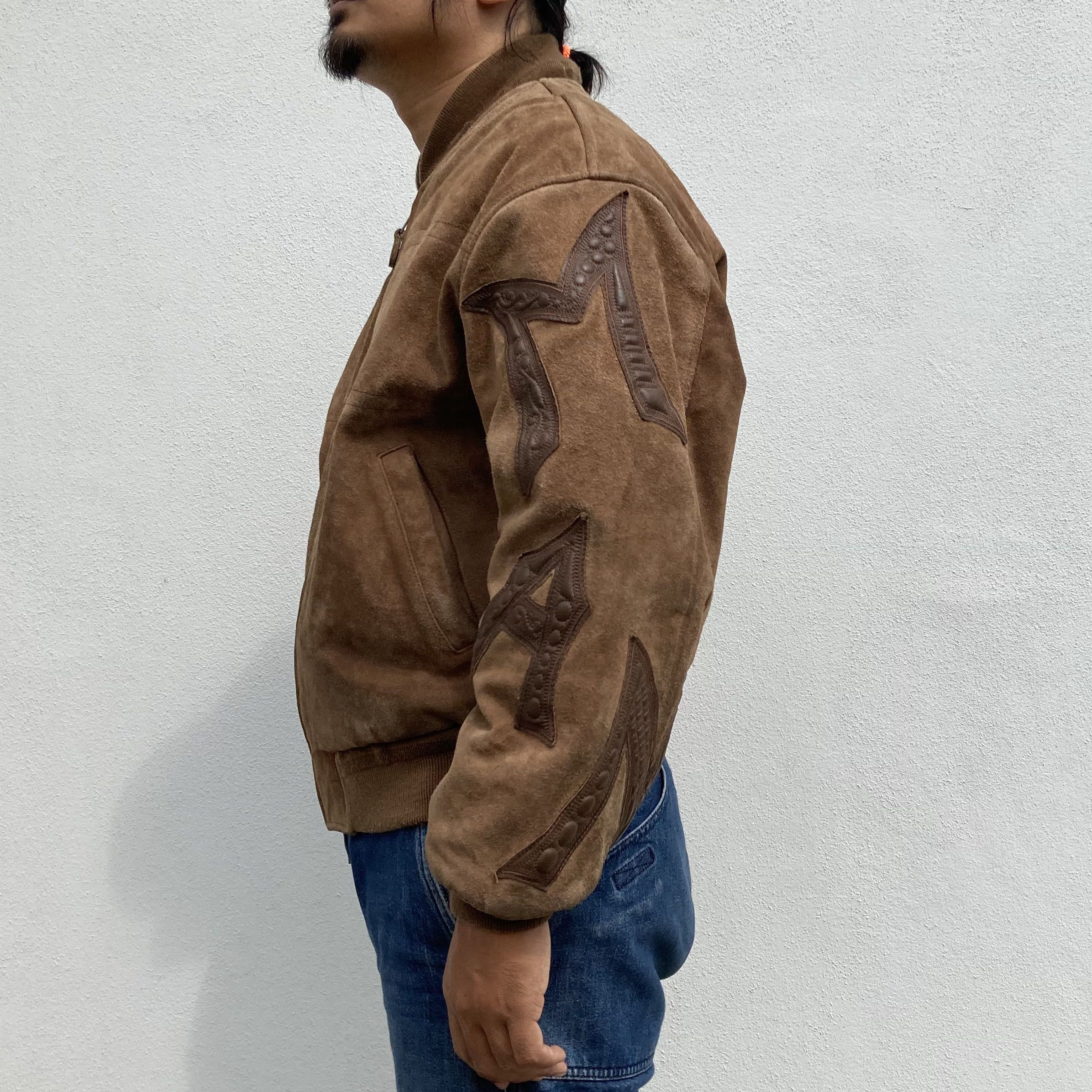 Designer × Kansai Yamamoto Kansai MAN Yutaka Nishimura Suede Leather Bomber Jacket Size US M / EU 48-50 / 2 - 5 Thumbnail