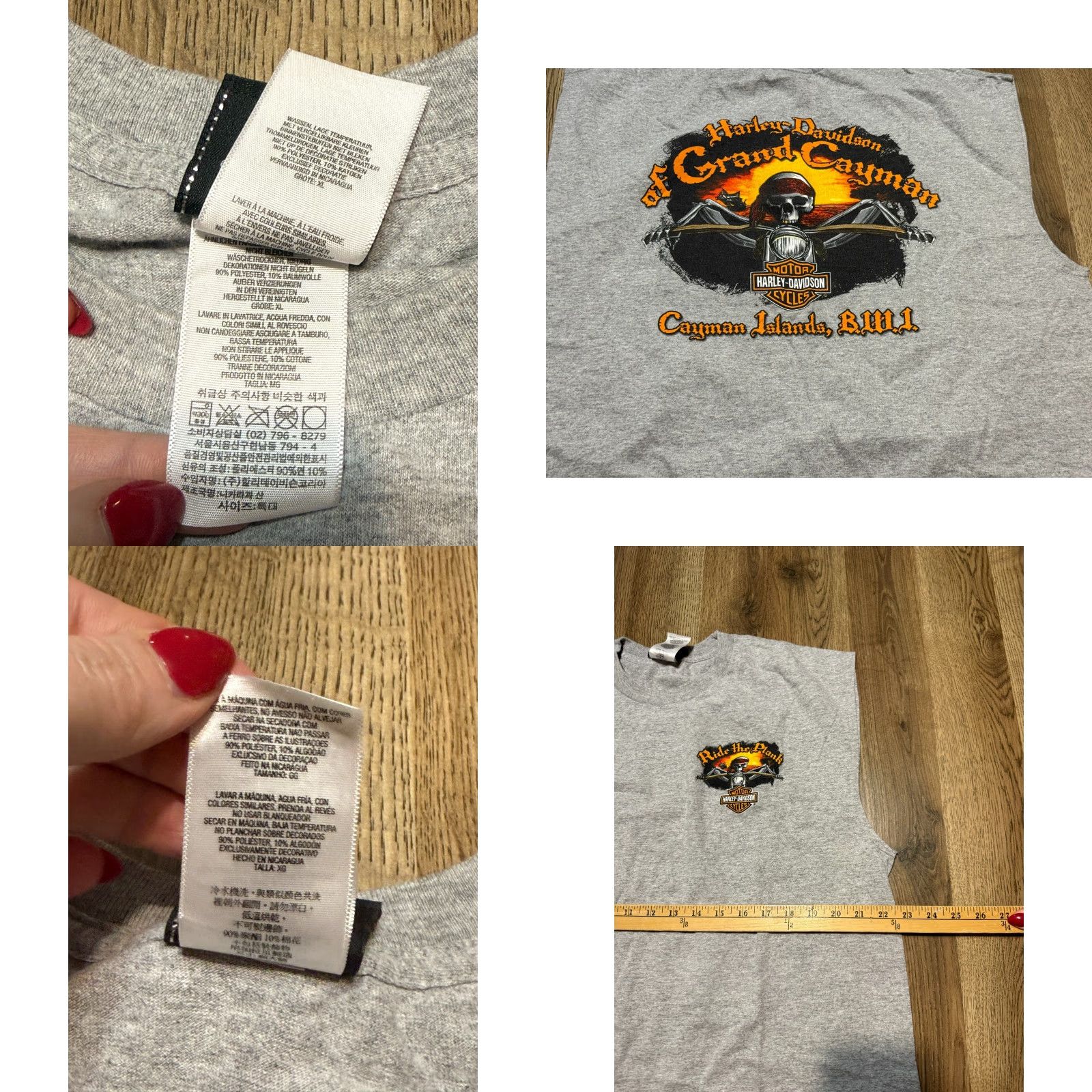 Harley Davidson Harley-Davidson Shirt Men's XL Gray Tank Top Grand Cayman Ride the Plank Logo Graphic Print T-Shirt Sleeveless Crew Neck Vintage? No (remove) Size US XL / EU 56 / 4 - 8 Thumbnail