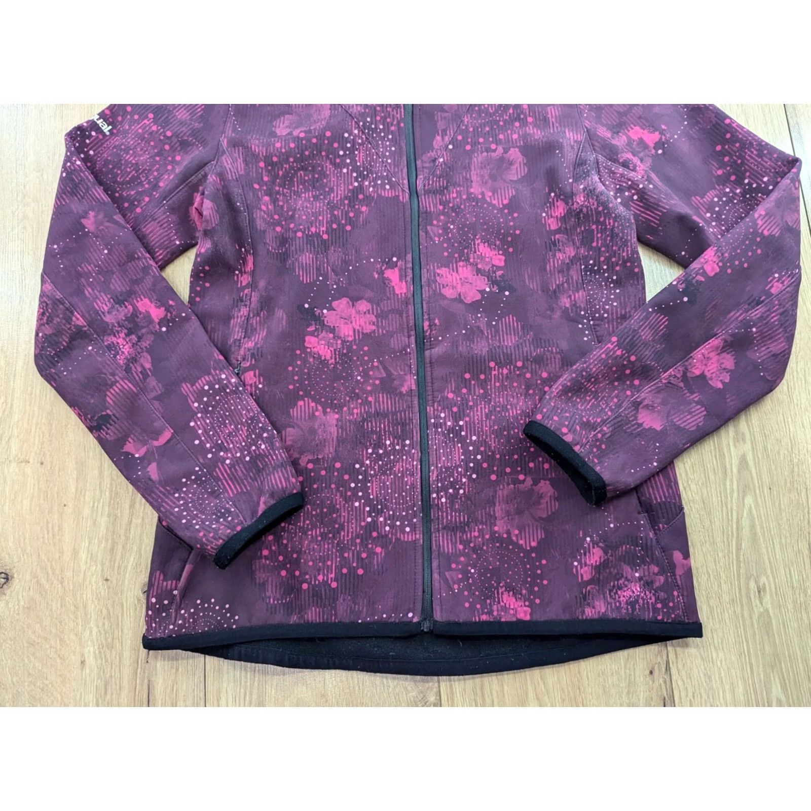 Desigual Desigual Floral Softshell Jacket Womens Size L Purple Full Zip Hooded Outdoor Size L / US 10 / IT 46 - 5 Thumbnail