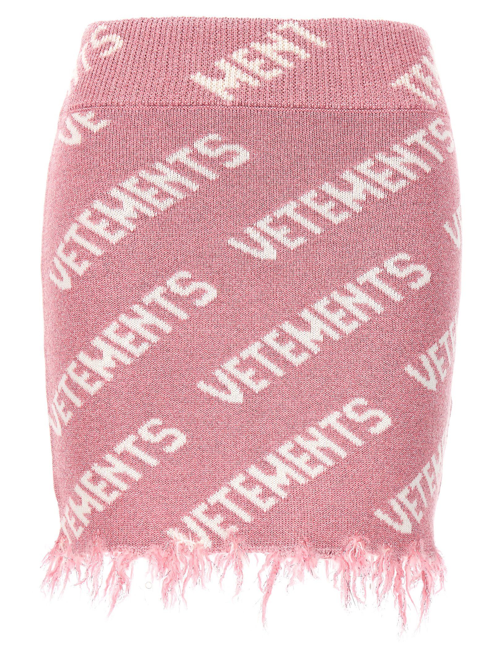 Vetements 'Iconic Lurex Monogram' Skirt Size 28" / US 6 / IT 42 - 1 Thumbnail