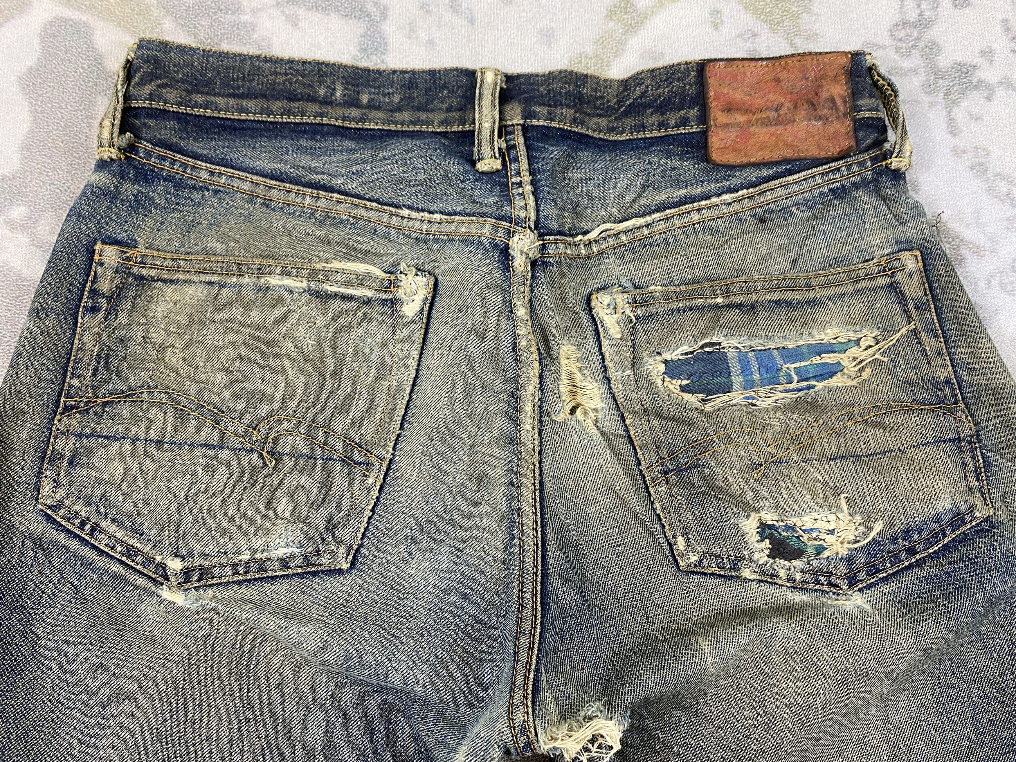 If Six Was Nine Vintage Redline Studio D'Artisan Jeans 31x27 Denim- JN3927 Size US 31 - 4 Thumbnail
