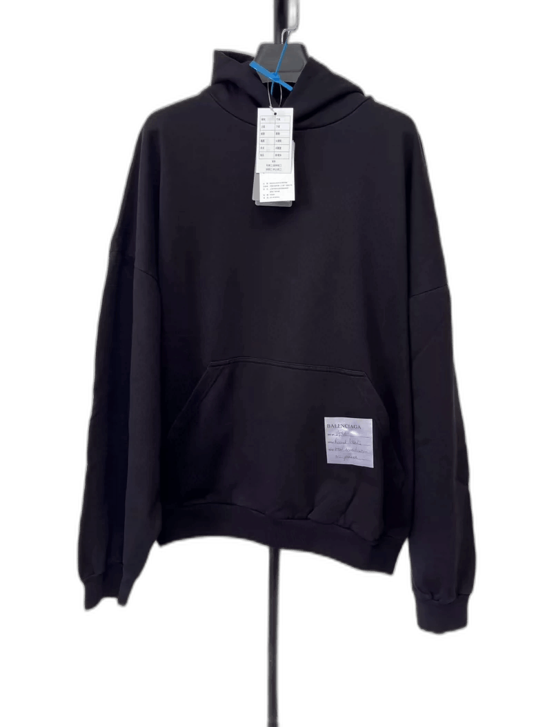 Balenciaga Balenciaga Black Hooded Long Sleeve Sweatshirt Size US XS / EU 42 / 0 - 1 Thumbnail