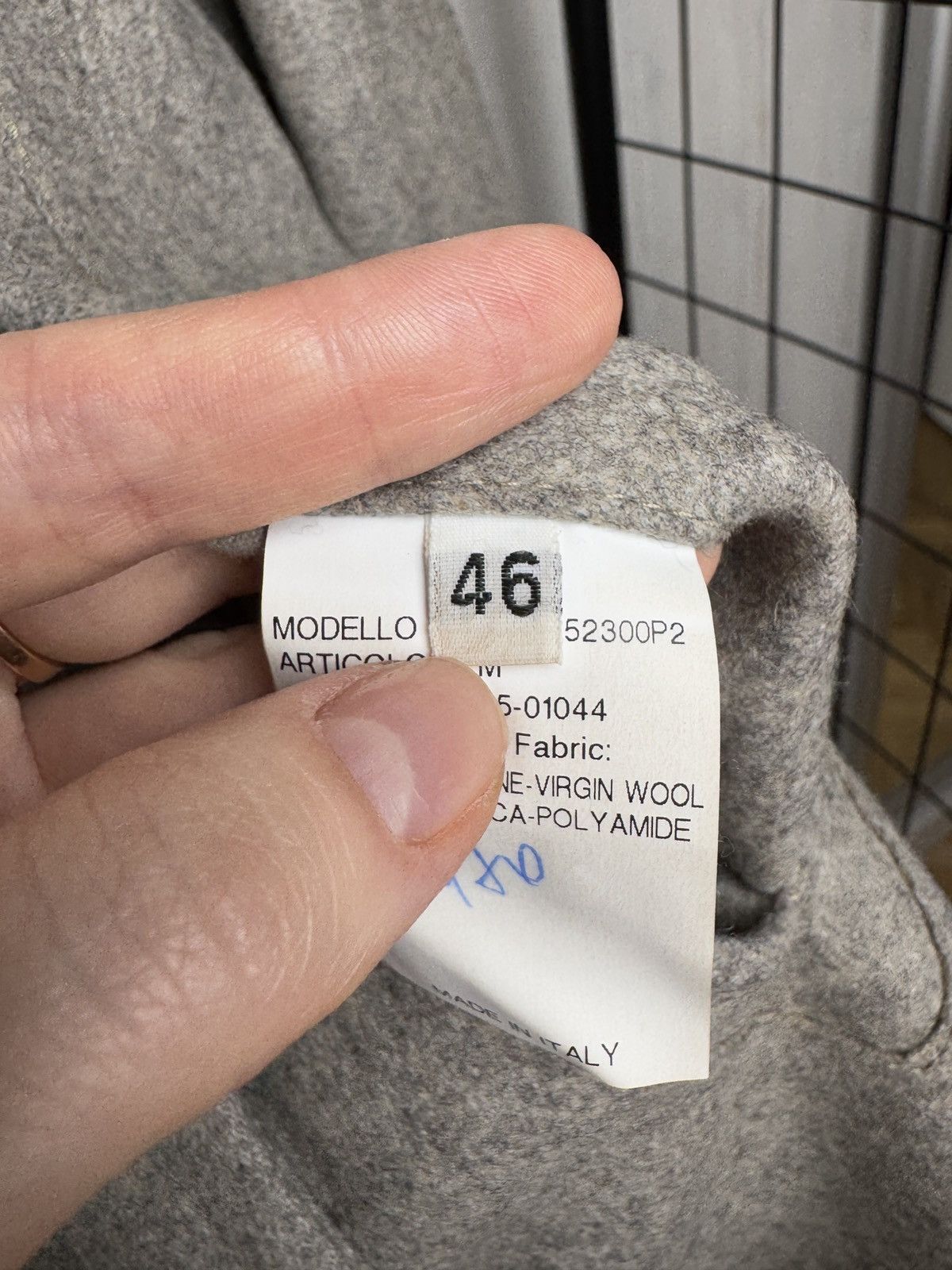 Other ChatCwin Grey Wool Double-Breasted Coat leather trim size 46 Size L / US 10 / IT 46 - 14 Thumbnail
