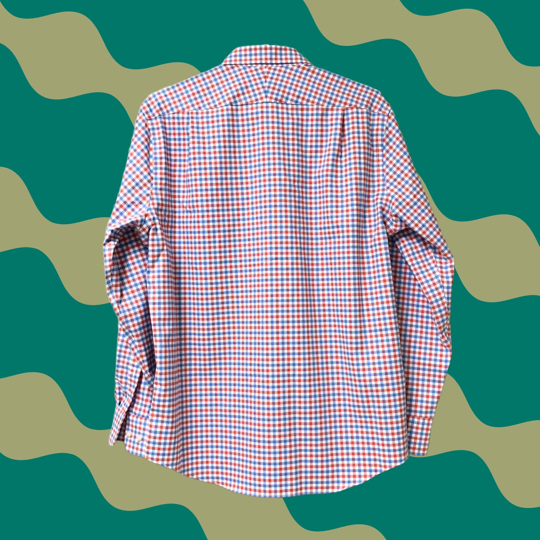Charles Tyrwhitt Charles Tyrwhitt Men Gingham Plaid Slim Fit Non-Iron Button Long Sleeve Shirt L Size US L / EU 52-54 / 3 - 1 Thumbnail