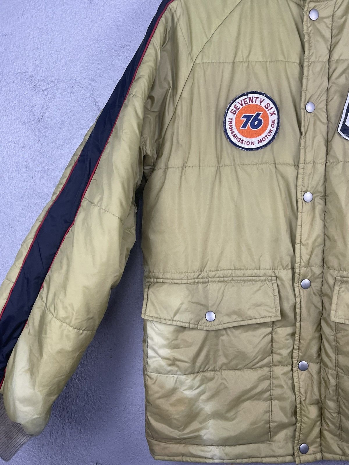 Vintage VINTAGE 76 LUBRICANTS Motor Oil Down Jacket Size US L / EU 52-54 / 3 - 6 Thumbnail