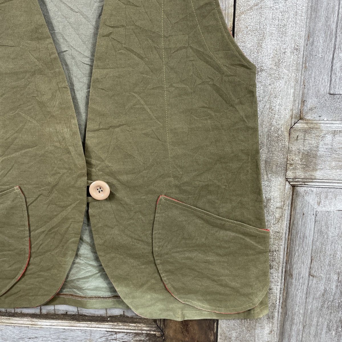 Japanese Brand × Vintage Vintage Japanese Brand Vests Plain Green Army Size US M / EU 48-50 / 2 - 4 Thumbnail