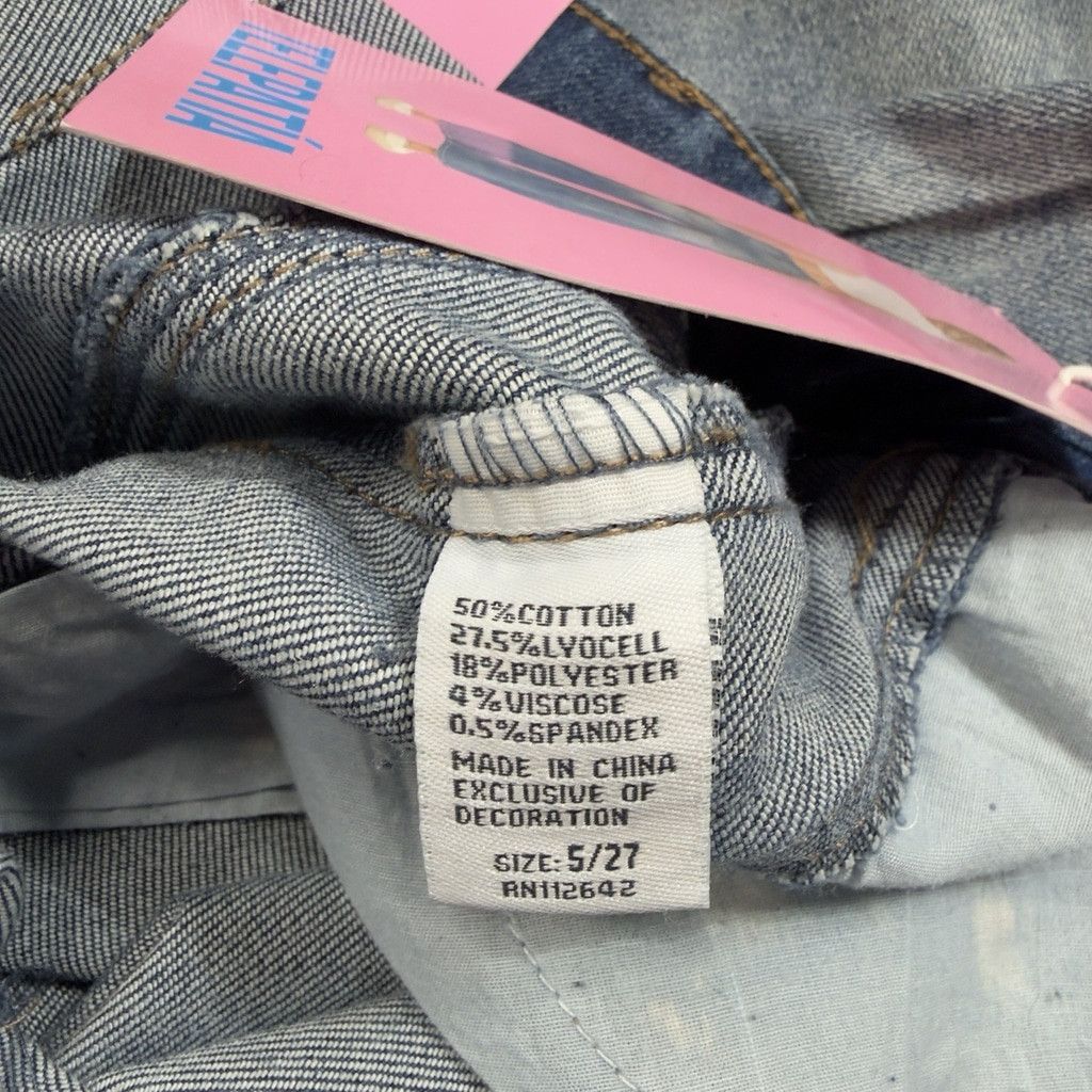 Other NWT Telepatia Wide Barrel Leg Jeans Sz 5/27 Y2K Low Rise Den Size 27" / US 4 / IT 40 - 11 Thumbnail