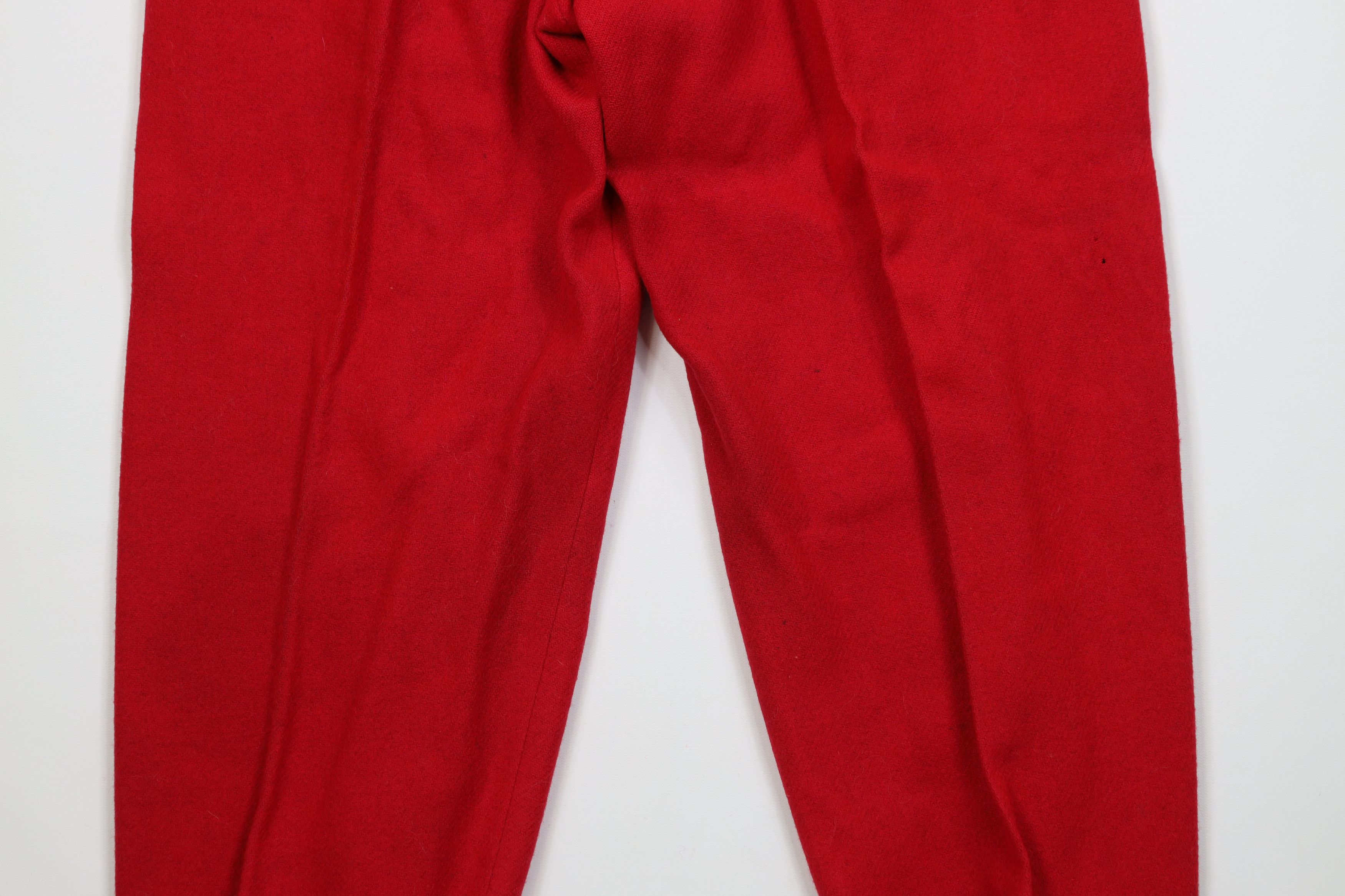 Vintage Vintage 50s Streetwear Distressed Wool Joggers Pants Red USA Size US 28 / EU 44 - 14 Thumbnail