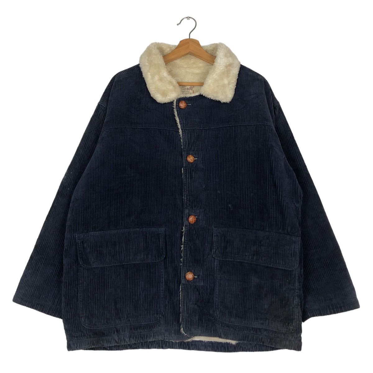 If Six Was Nine 🔥Vintage Shearling Chore Work Jacket Pract Studio Japan Size US L / EU 52-54 / 3 - 1 Thumbnail