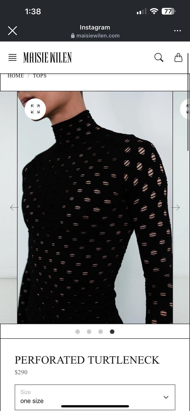 Maisie Wilen Maisie Wilen Turtleneck top Size S / US 4 / IT 40 - 4 Thumbnail