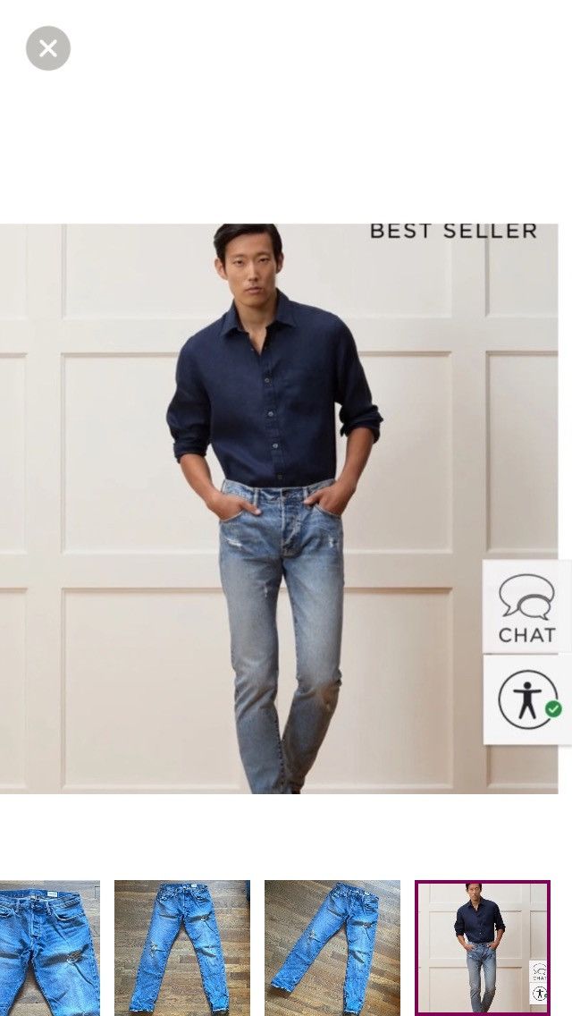 Todd Snyder Todd Snyder Slim Selvedge Japanese Jean in Destroyed Wash Size US 30 / EU 46 - 15 Thumbnail