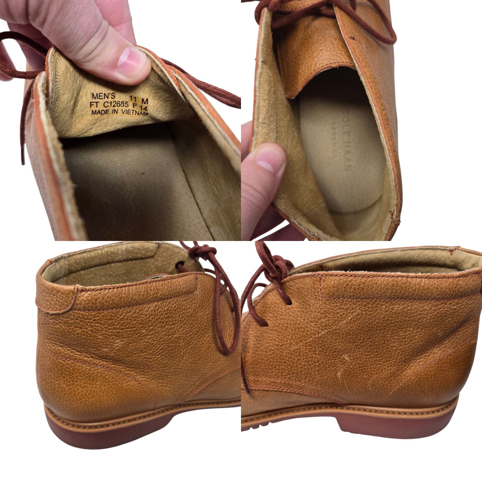 Cole Haan Cole Haan Great Jones Chukka II Boots Mens Leather Ankle Boots WC British Tan 11M Mens Shoes Size US 10 / EU 43 - 9 Thumbnail