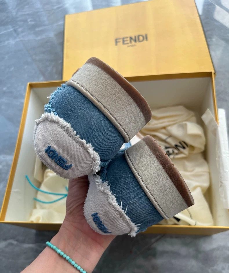 Fendi FENDI Cowboy blue casual shoes Size US 8 / EU 41 - 5 Thumbnail